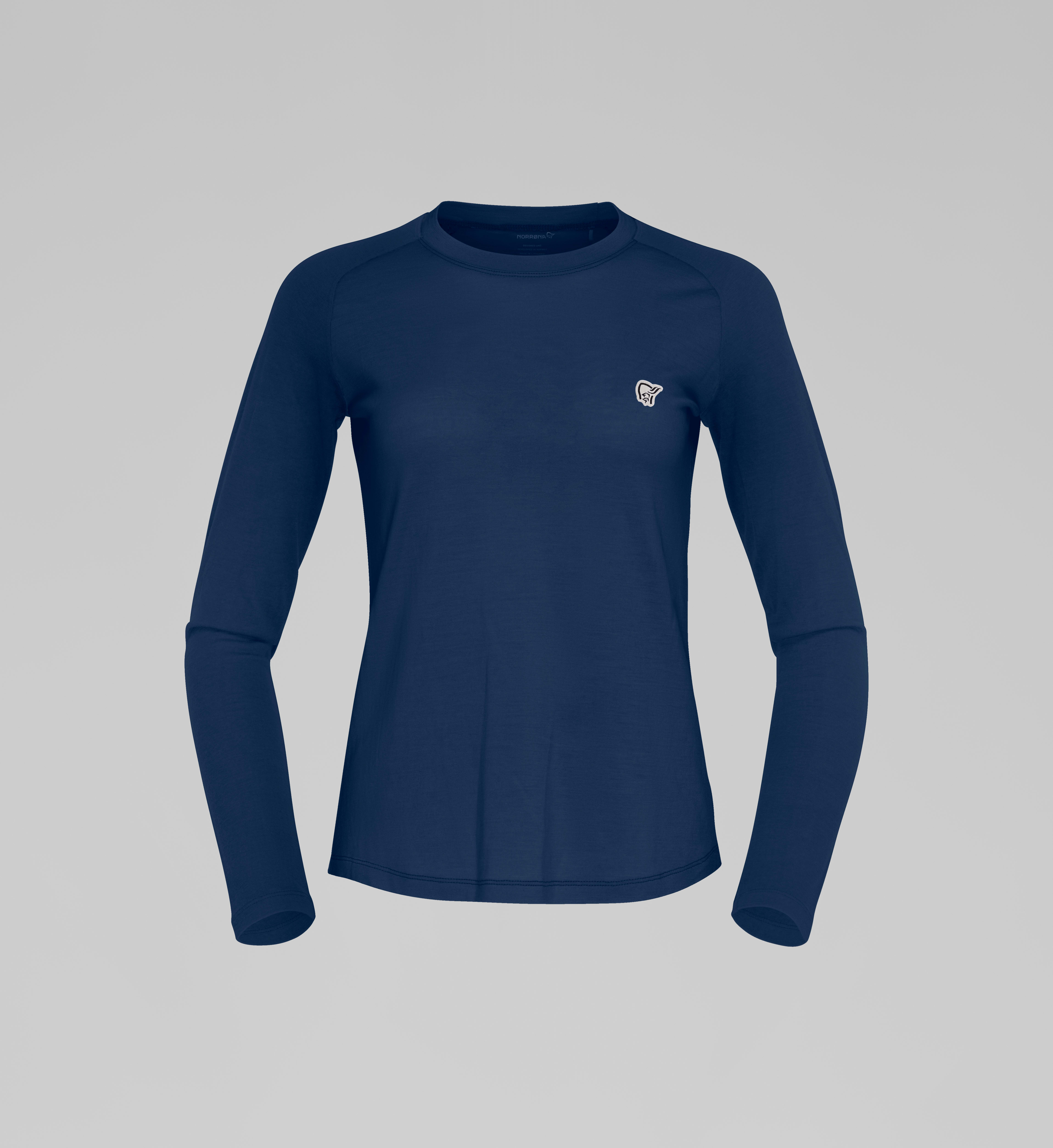 Packshot front image of femund pureUll Long sleeve Indigo Night Blue