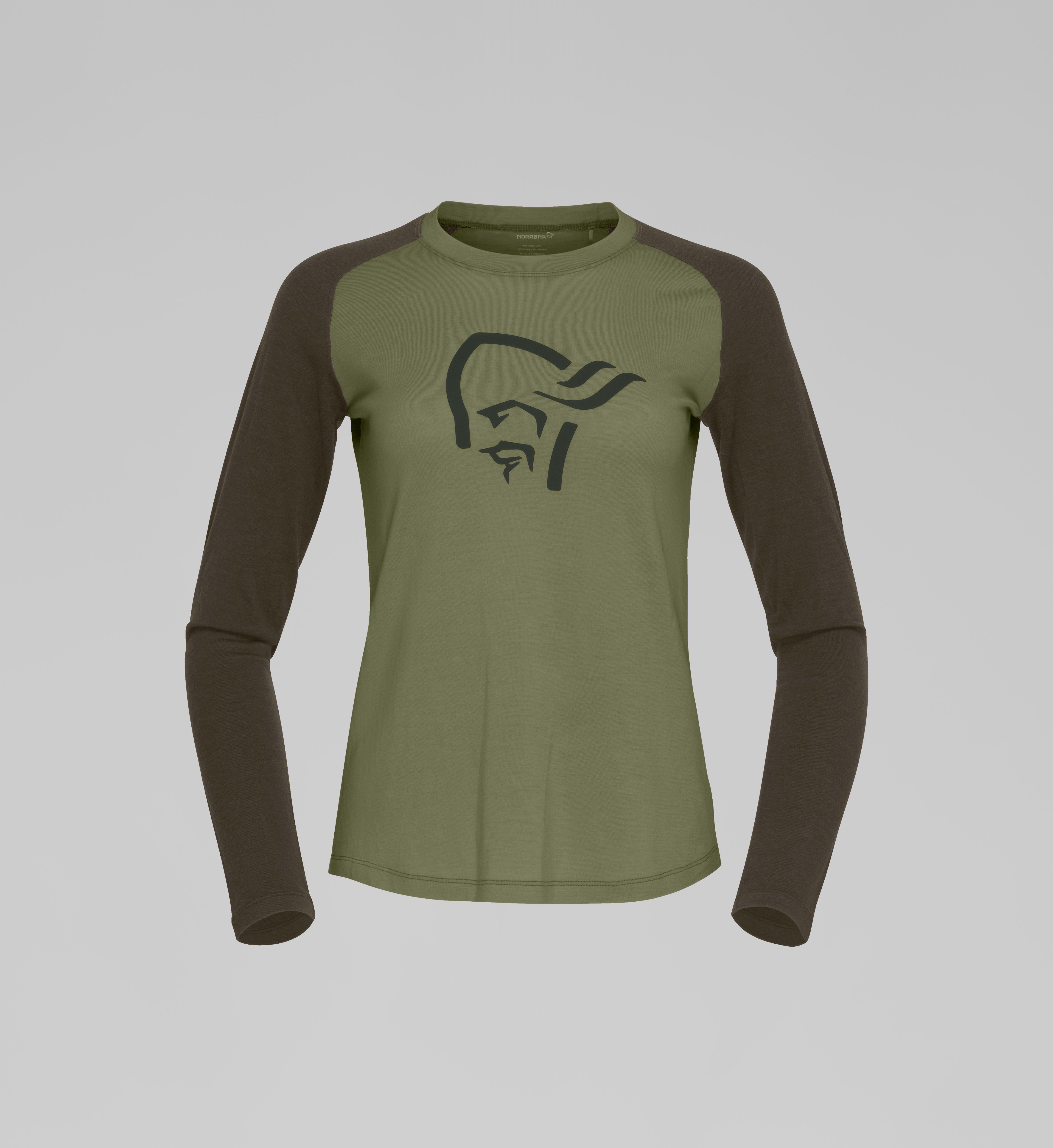 Packshot front image of femund pureUll Long sleeve Loden Green