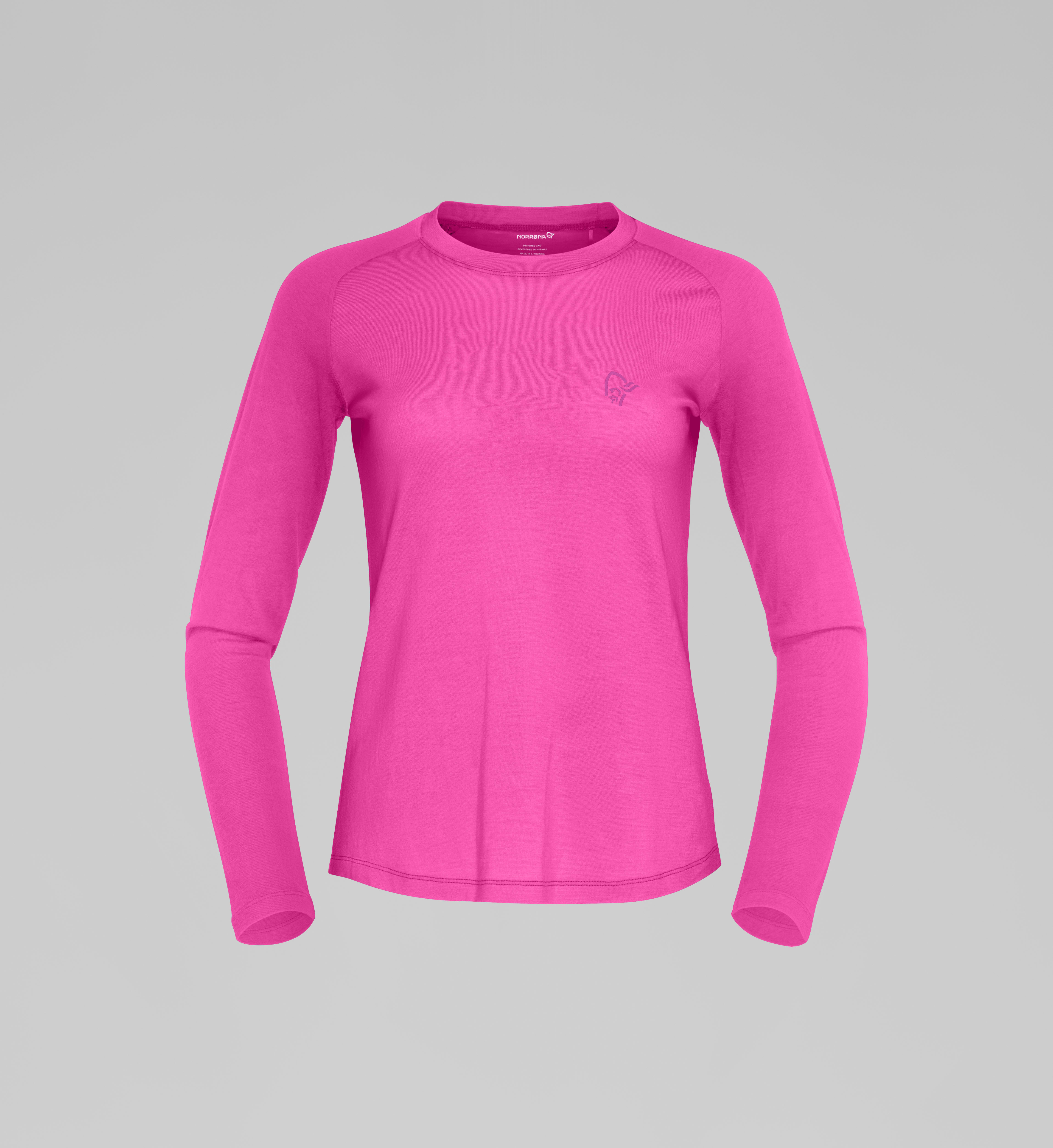 Packshot front image of femund pureUll LTD Long Sleeve Raspberry Rose