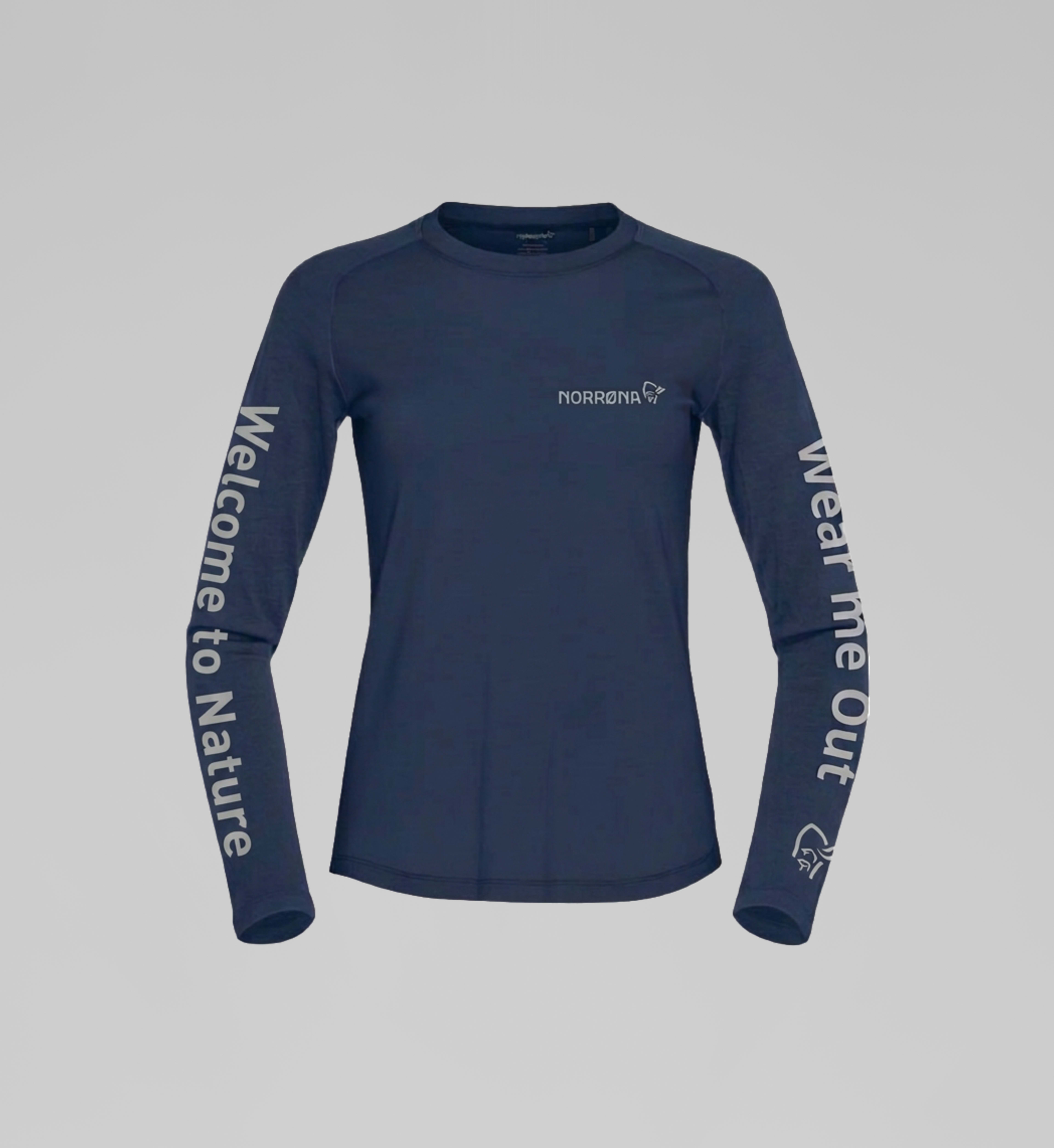 Packshot front image of femund pureUll ART Long Sleeve Indigo Night