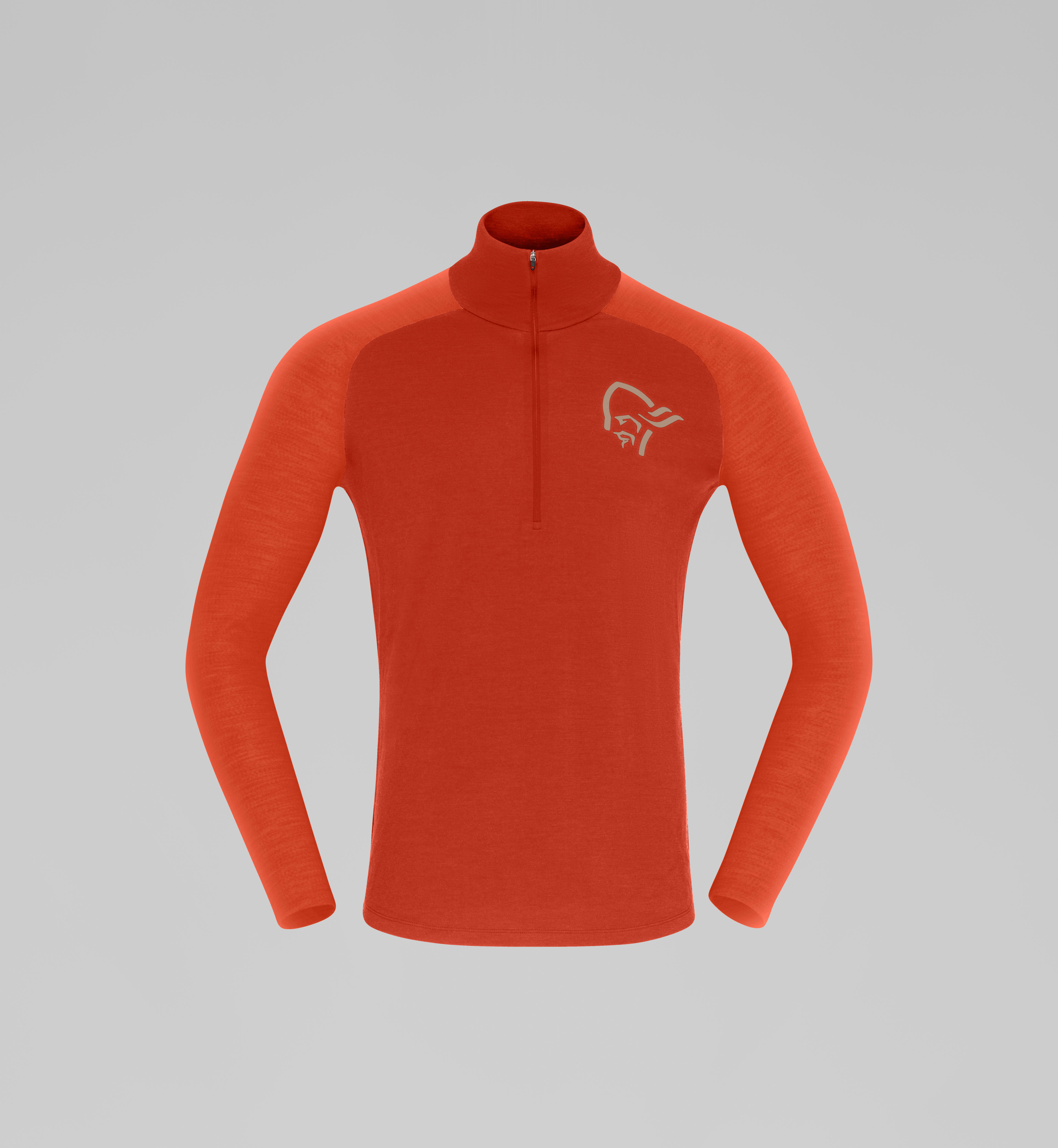 Packshot front image of femund pureUll Zip Neck Pureed Pumpkin