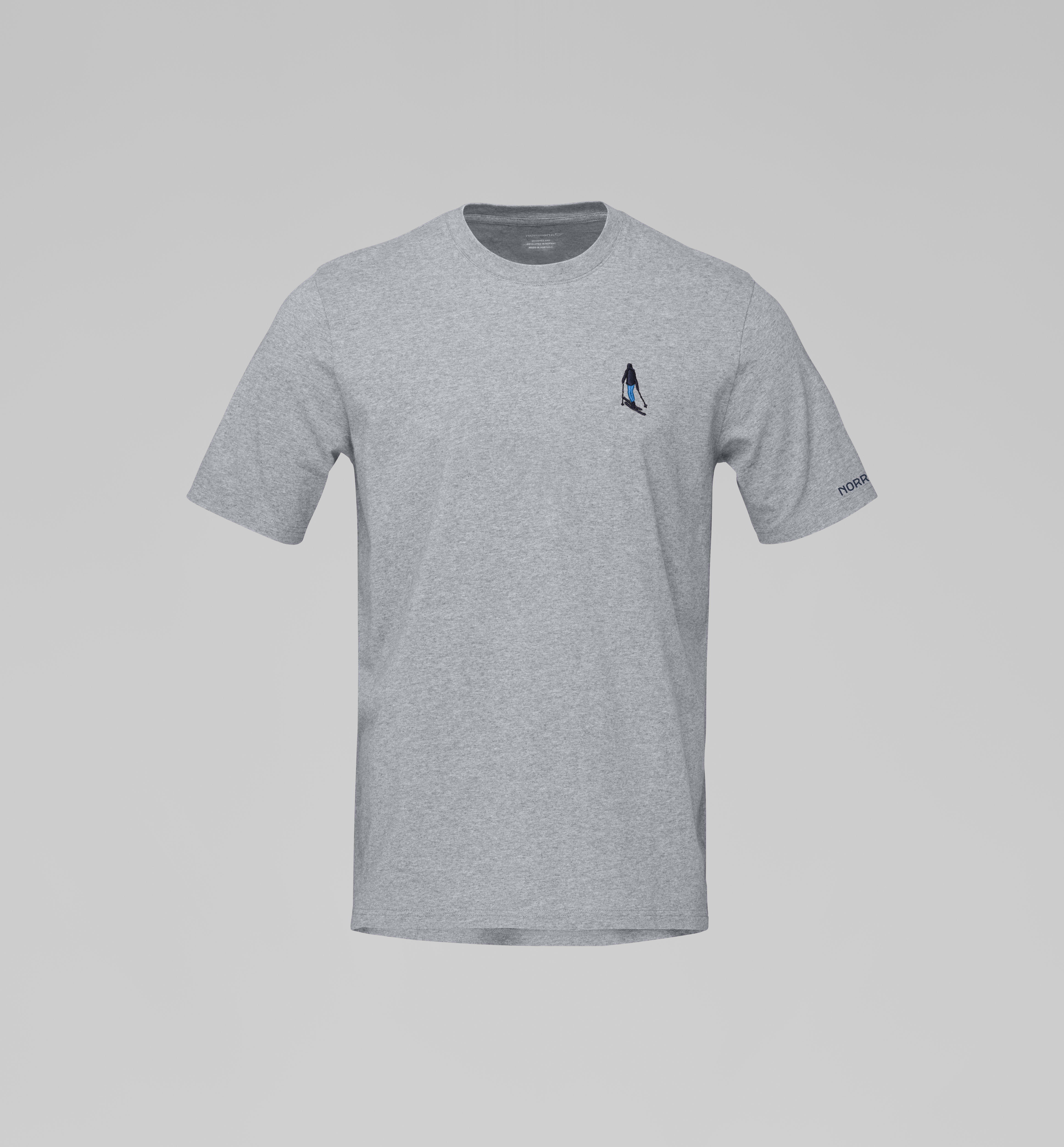 Packshot front image of 29 cotton activity embroidery T-shirt Grey Melange