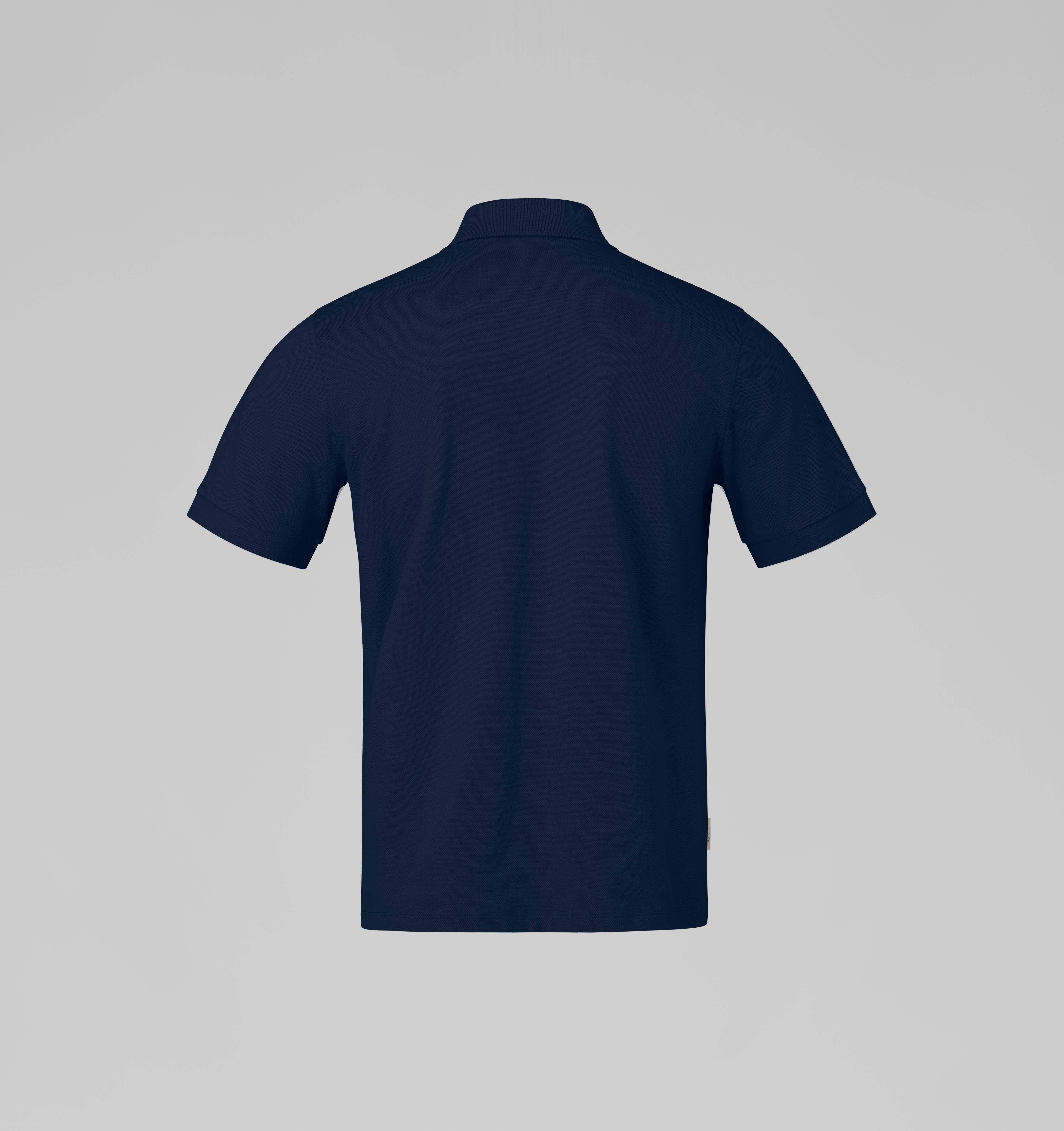 Packshot back image of femund cotton Polo Shirt Navy Blazer