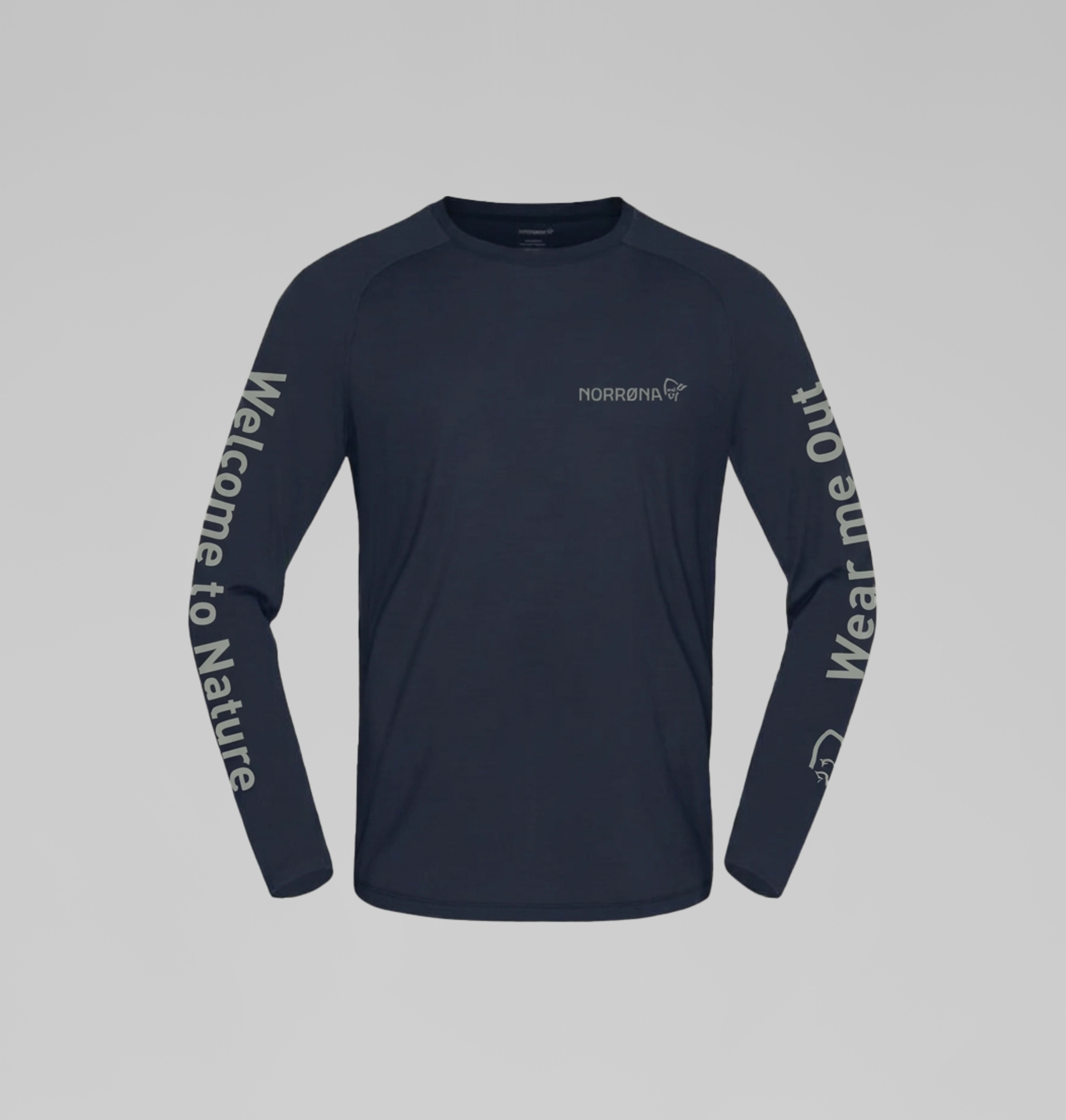 Packshot front image of femund pureUll ART Long Sleeve Indigo Night