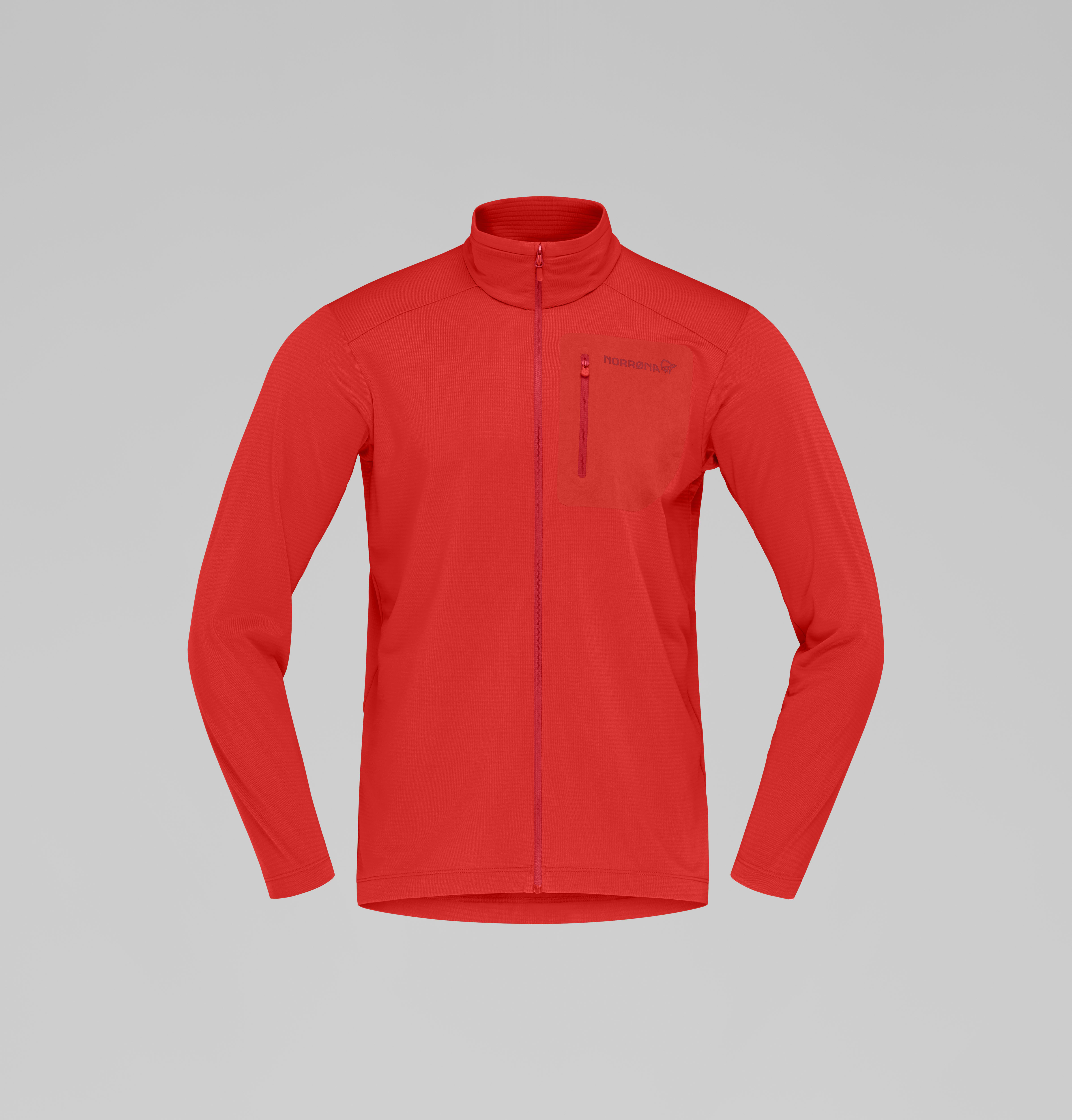 Packshot front image of falketind warm1 Jacket Fiery Red