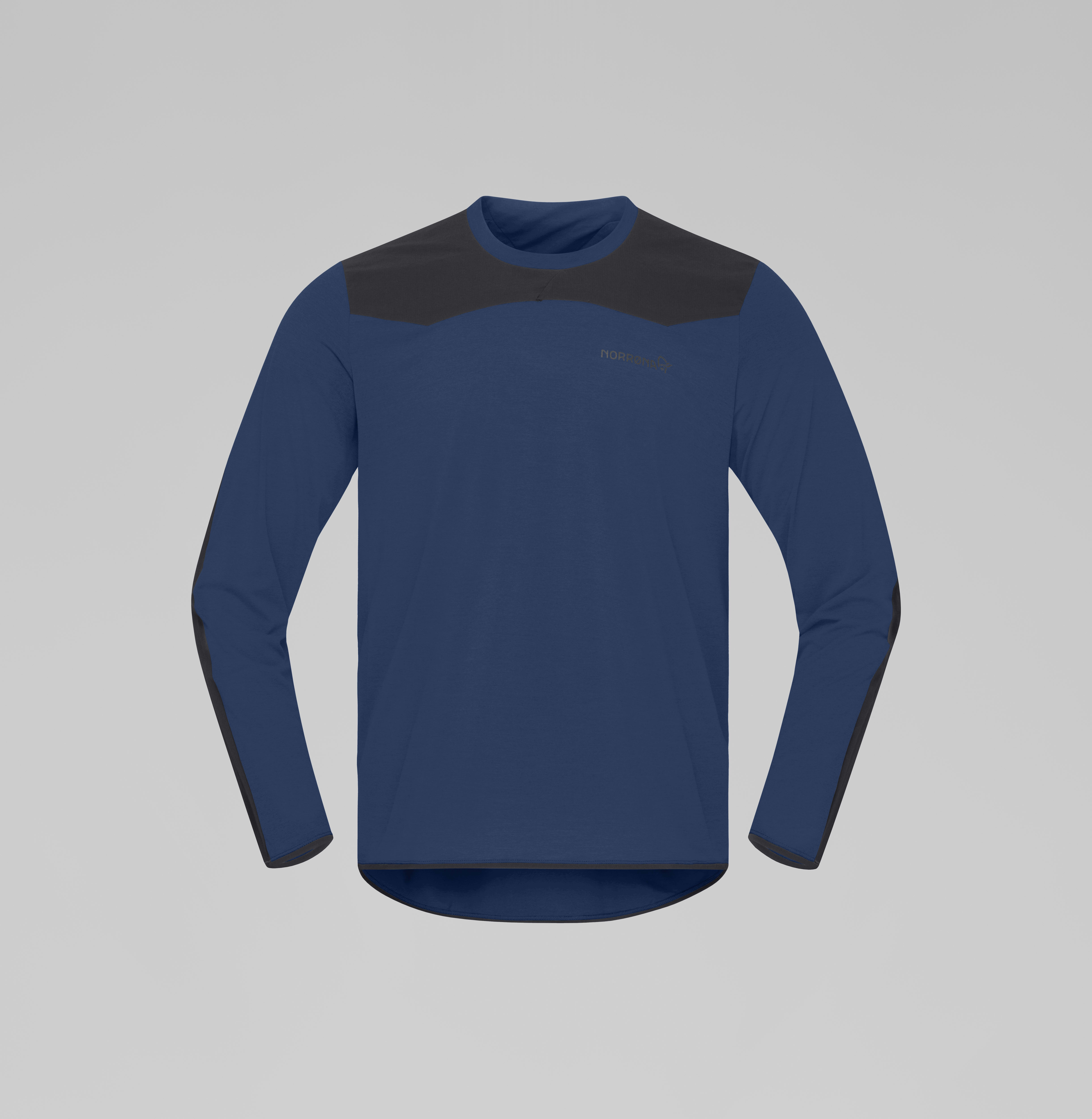 Packshot front image of skibotn equaliser tech Long Sleeve Indigo Night