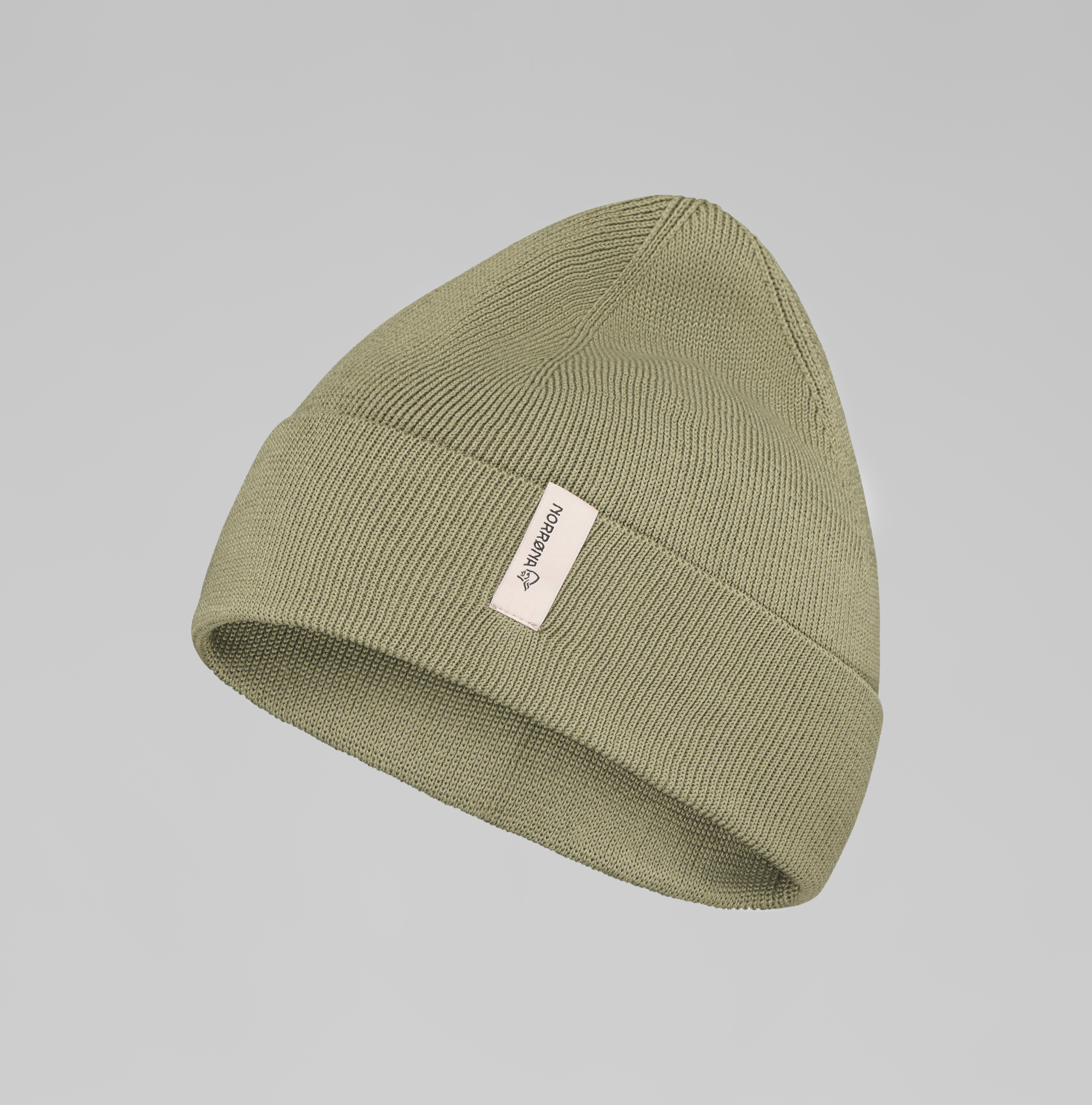 Packshot  image of 29 equaliser light Beanie Deep Lichen Green