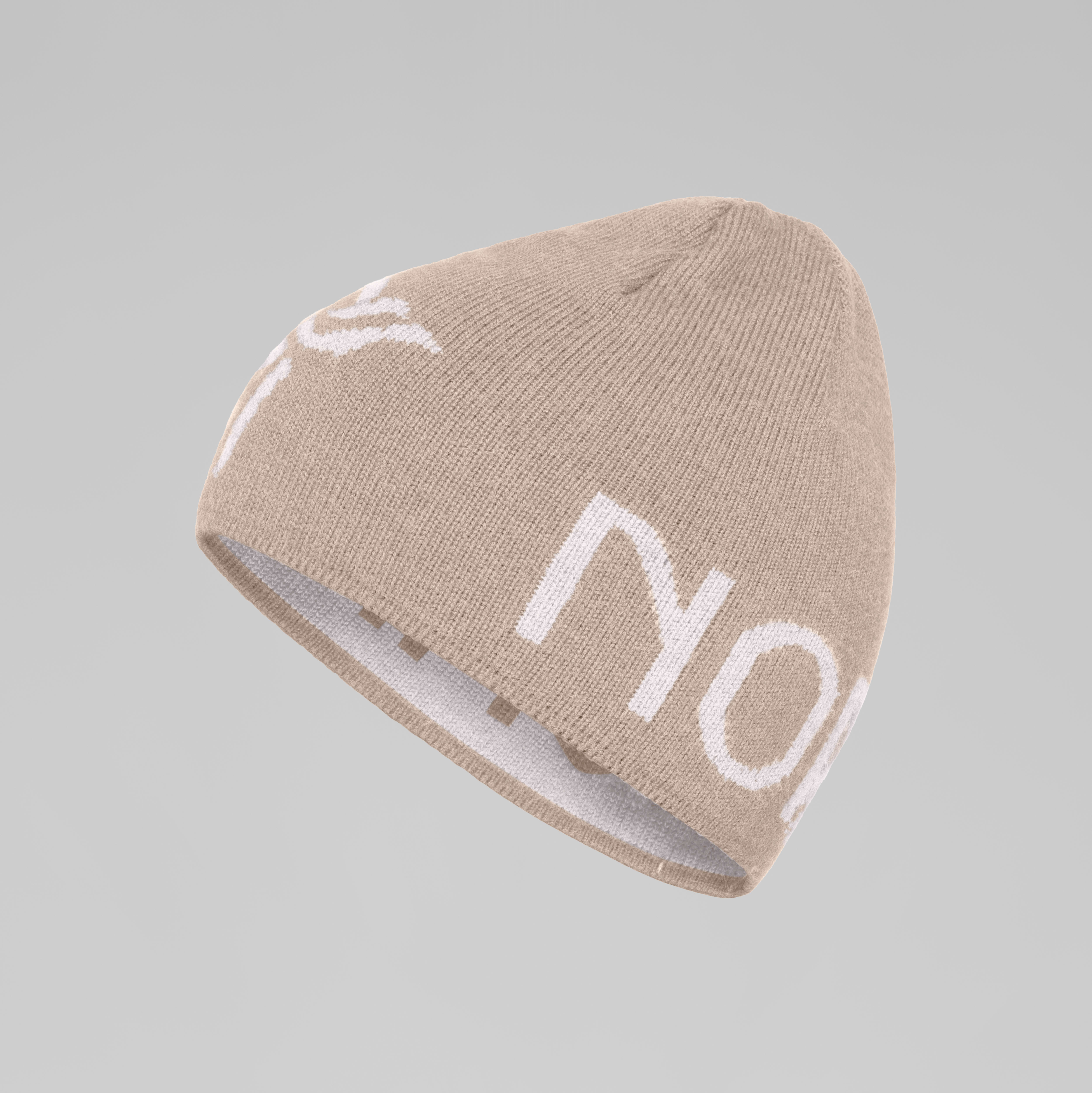 Packshot front image of 29 mid merinoUll logo Beanie Pure Cashmere