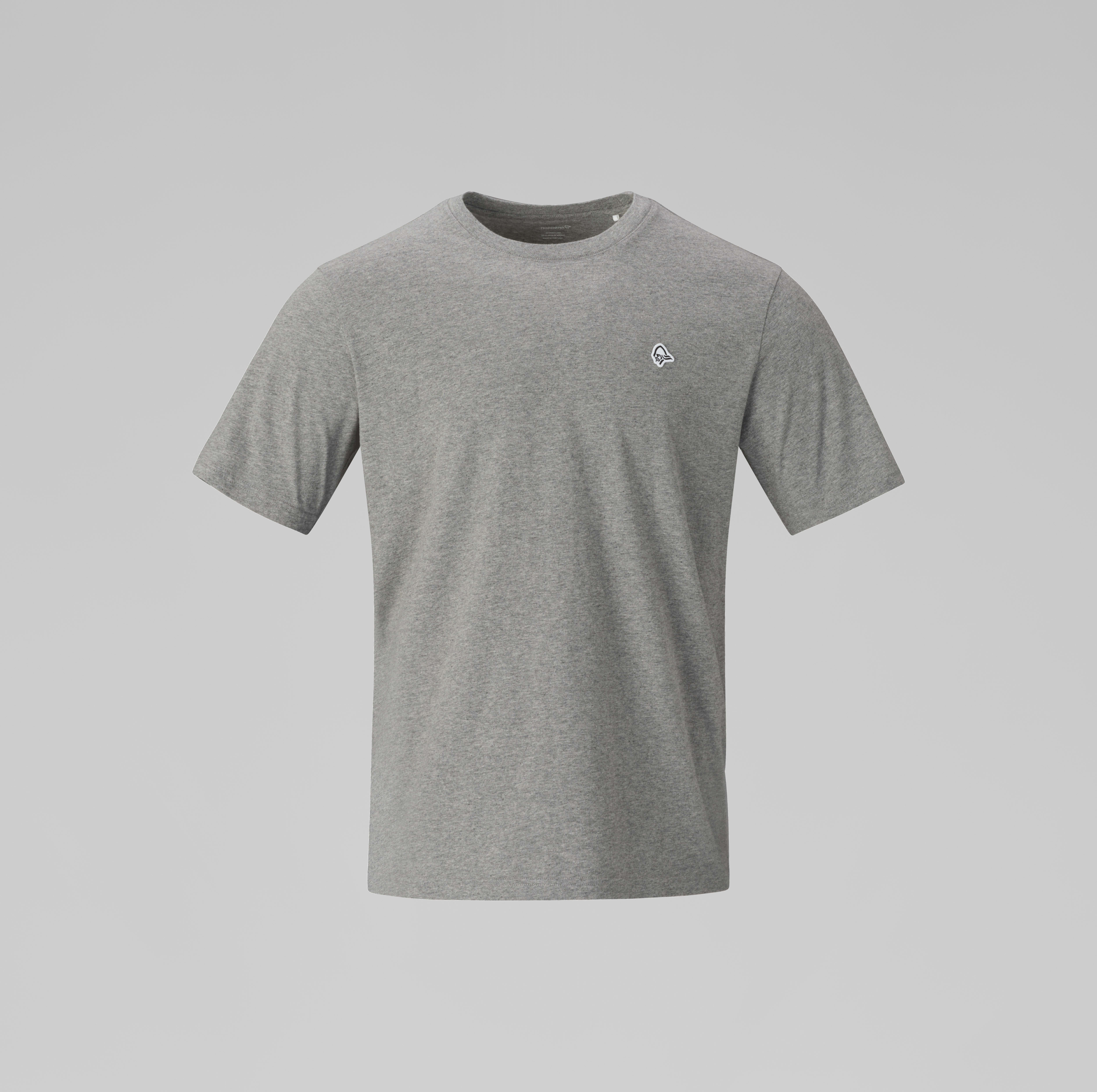 Packshot front image of 29 cotton viking patch T-shirt Grey Melange