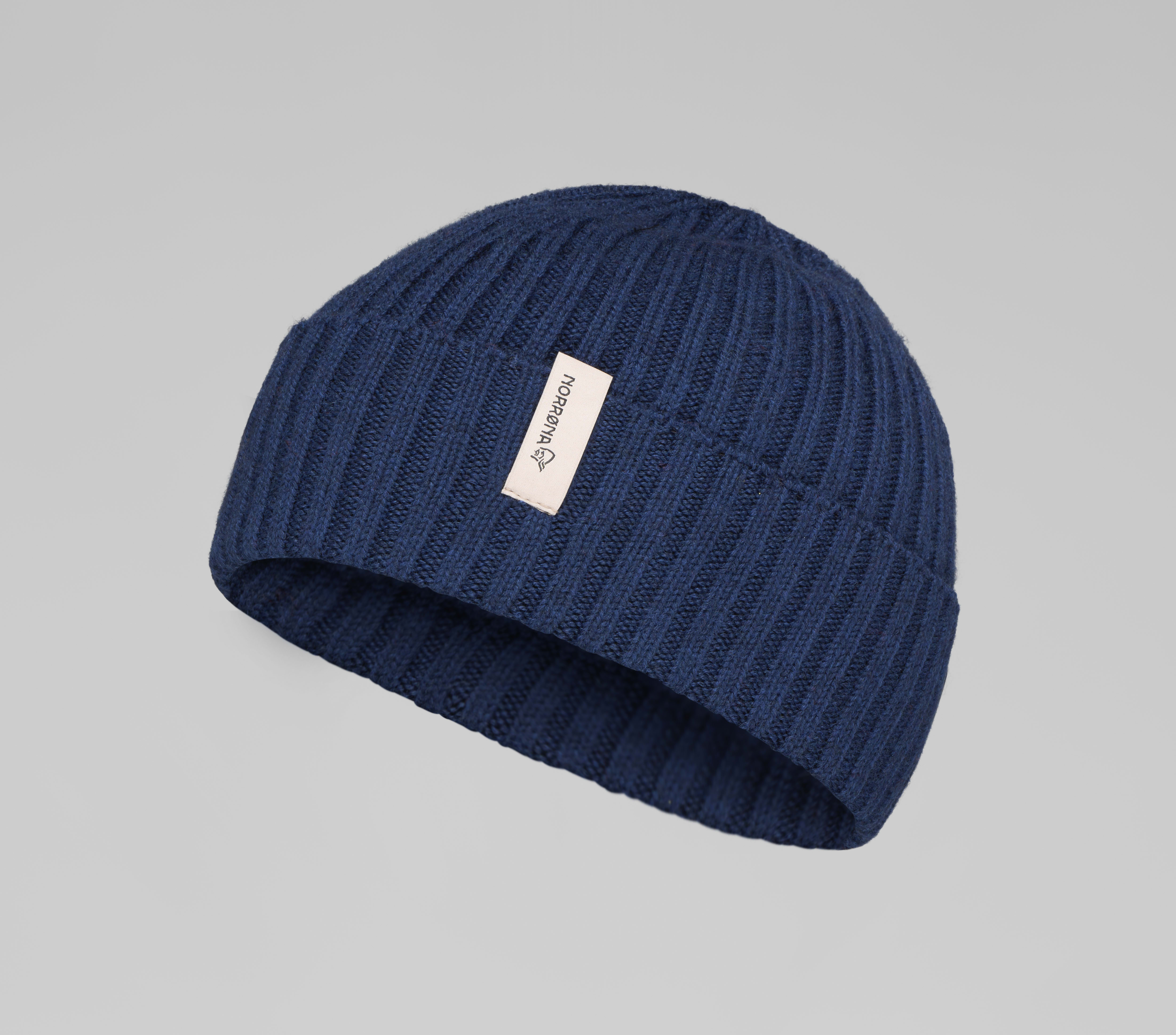 Packshot front image of 29 mid merinoUll lumberjack Beanie Indigo Night Melange