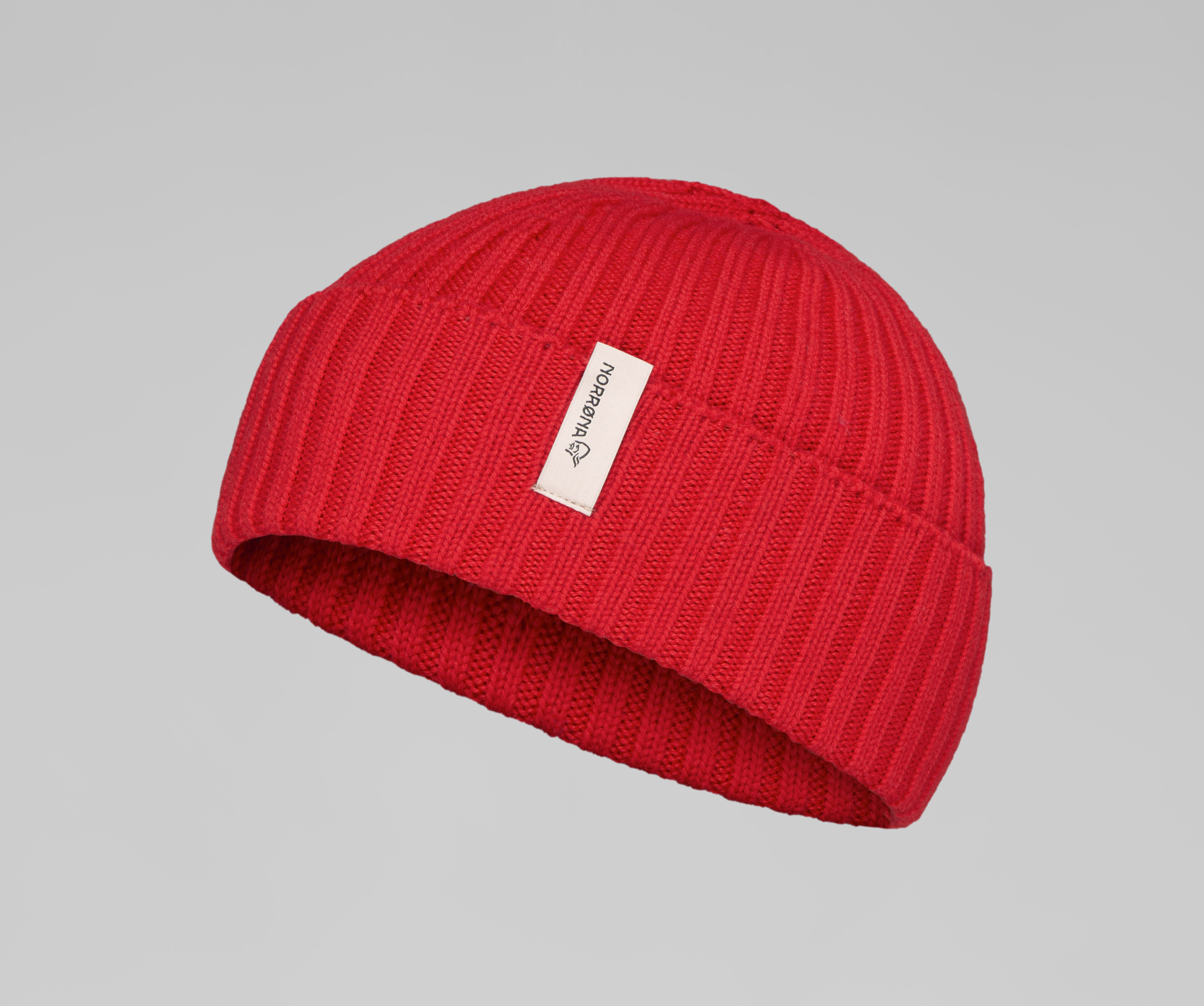 Packshot front image of 29 mid merinoUll lumberjack Beanie Fiery Red