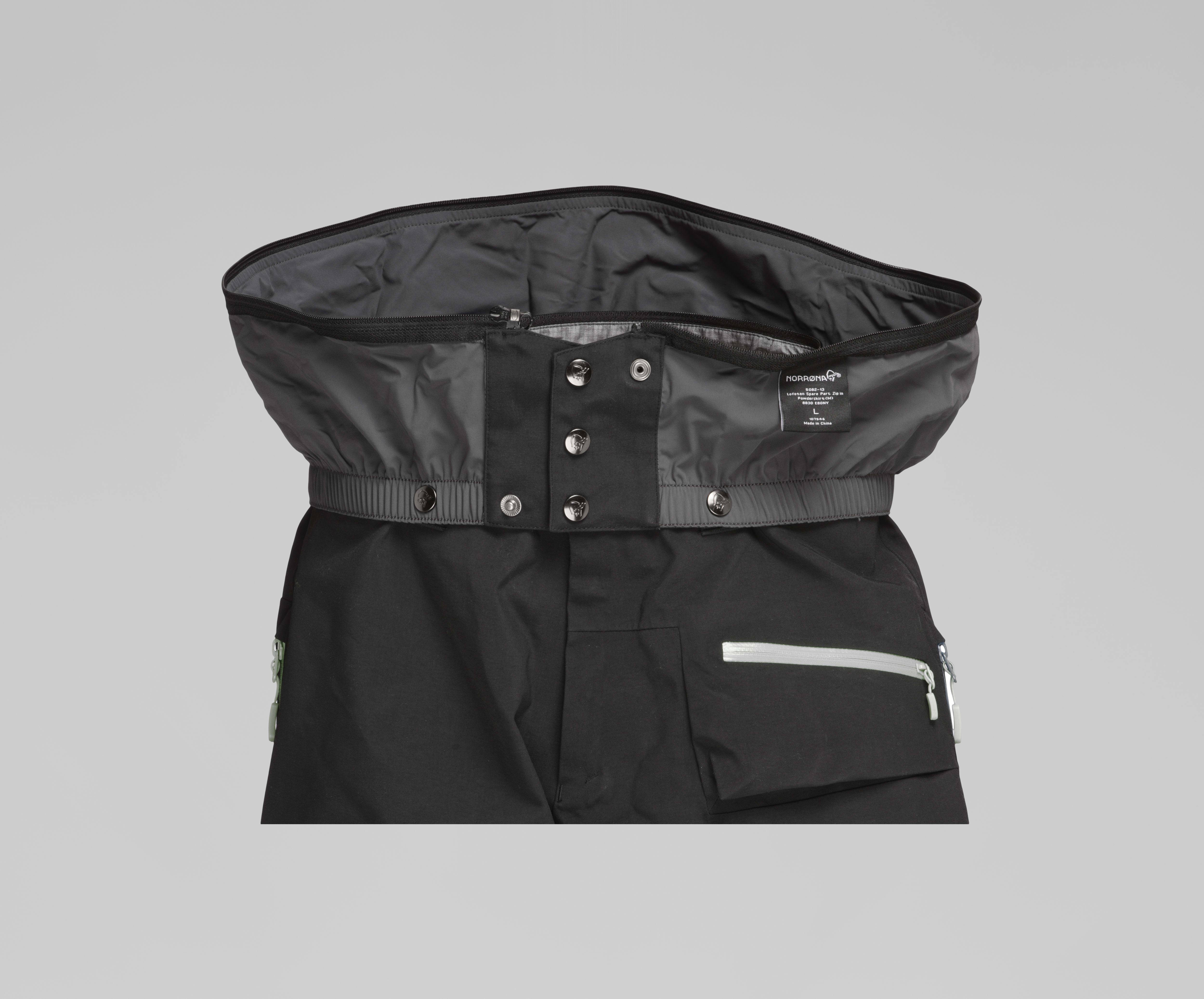 Packshot front image of lofoten spare part Zip in Powderskirt Ebony