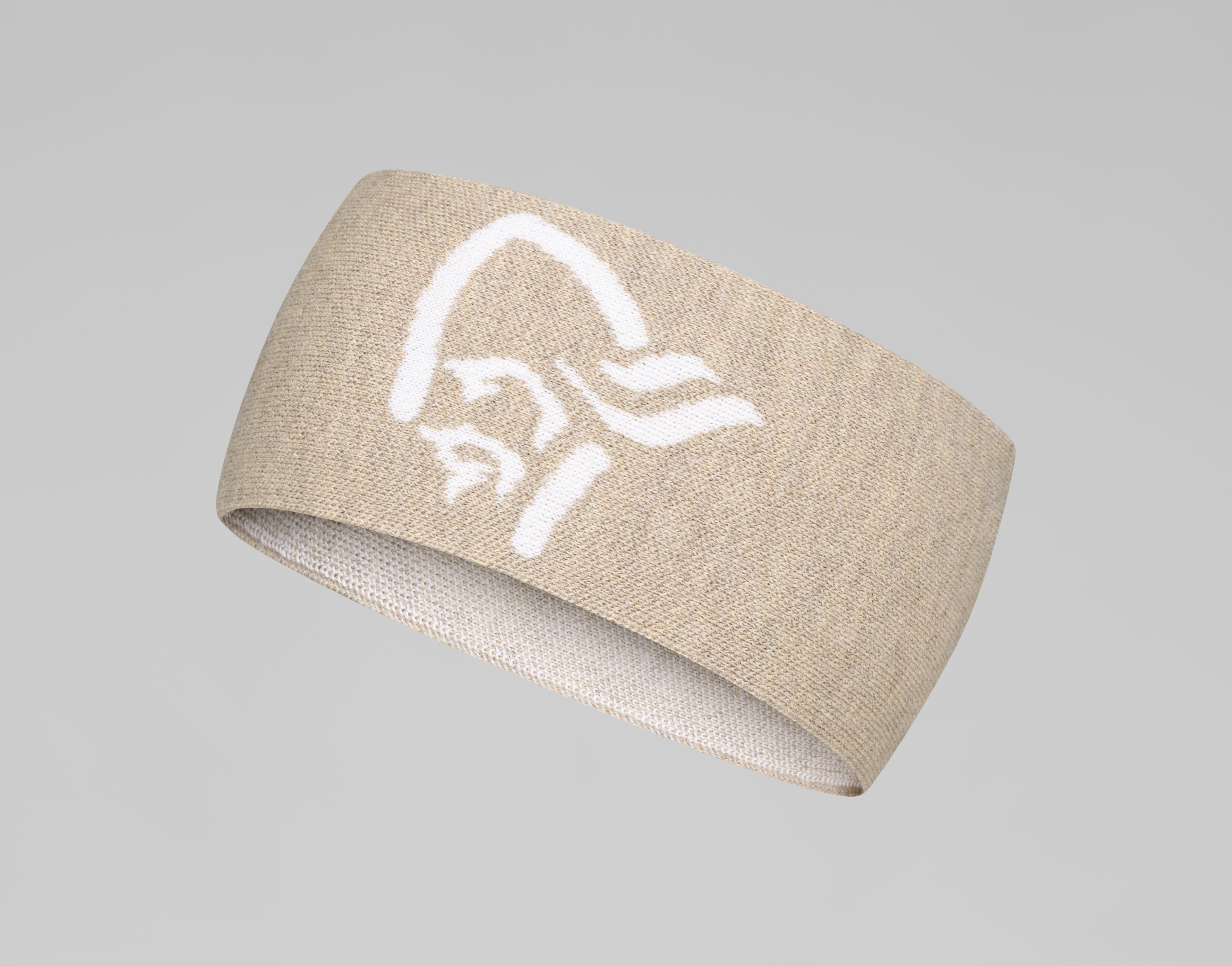 Packshot front image of 29 light merinoUll logo Headband Pure Cashmere Melange