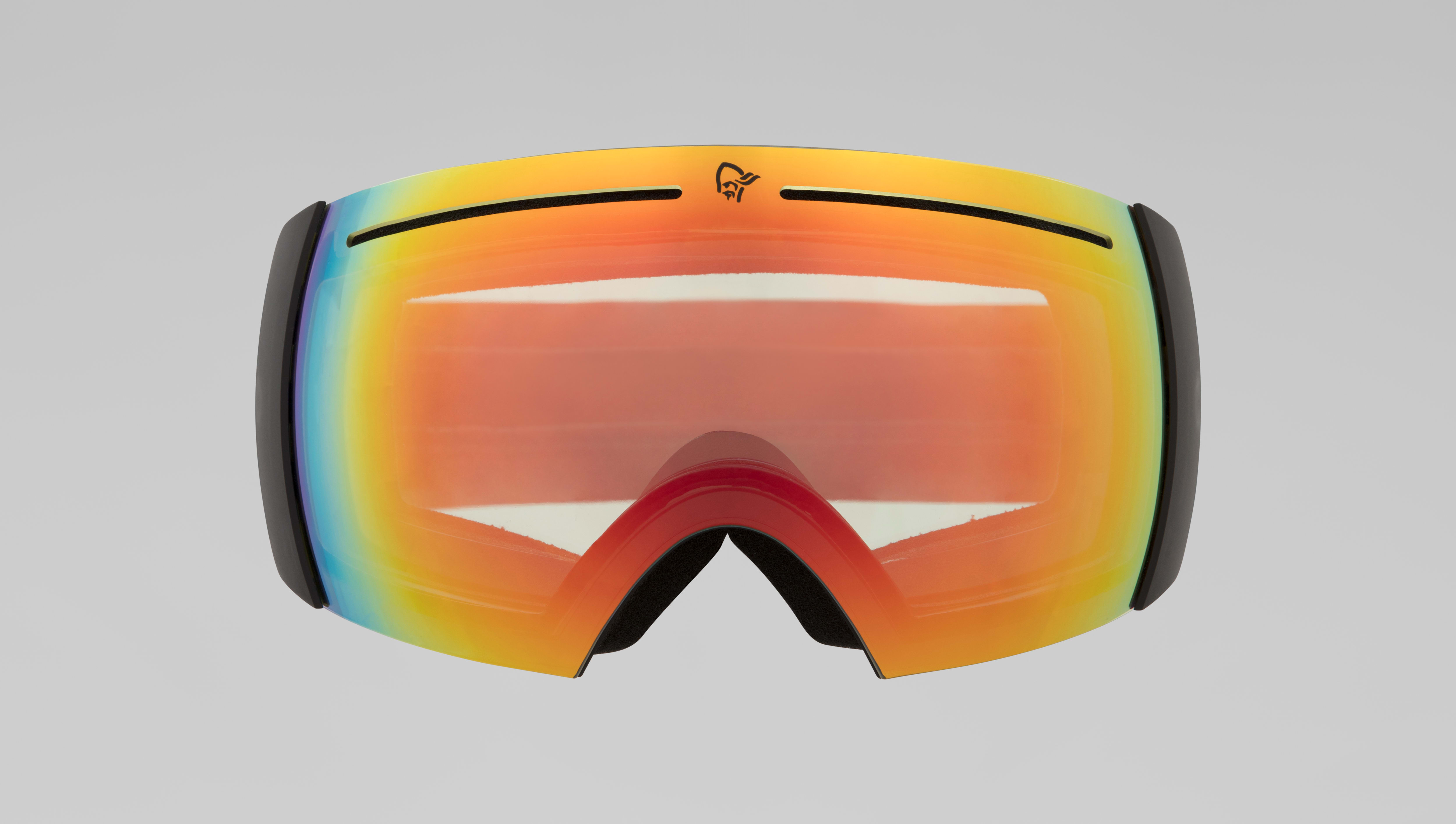 Packshot front image of lofoten Goggles Black/Gold Fusion