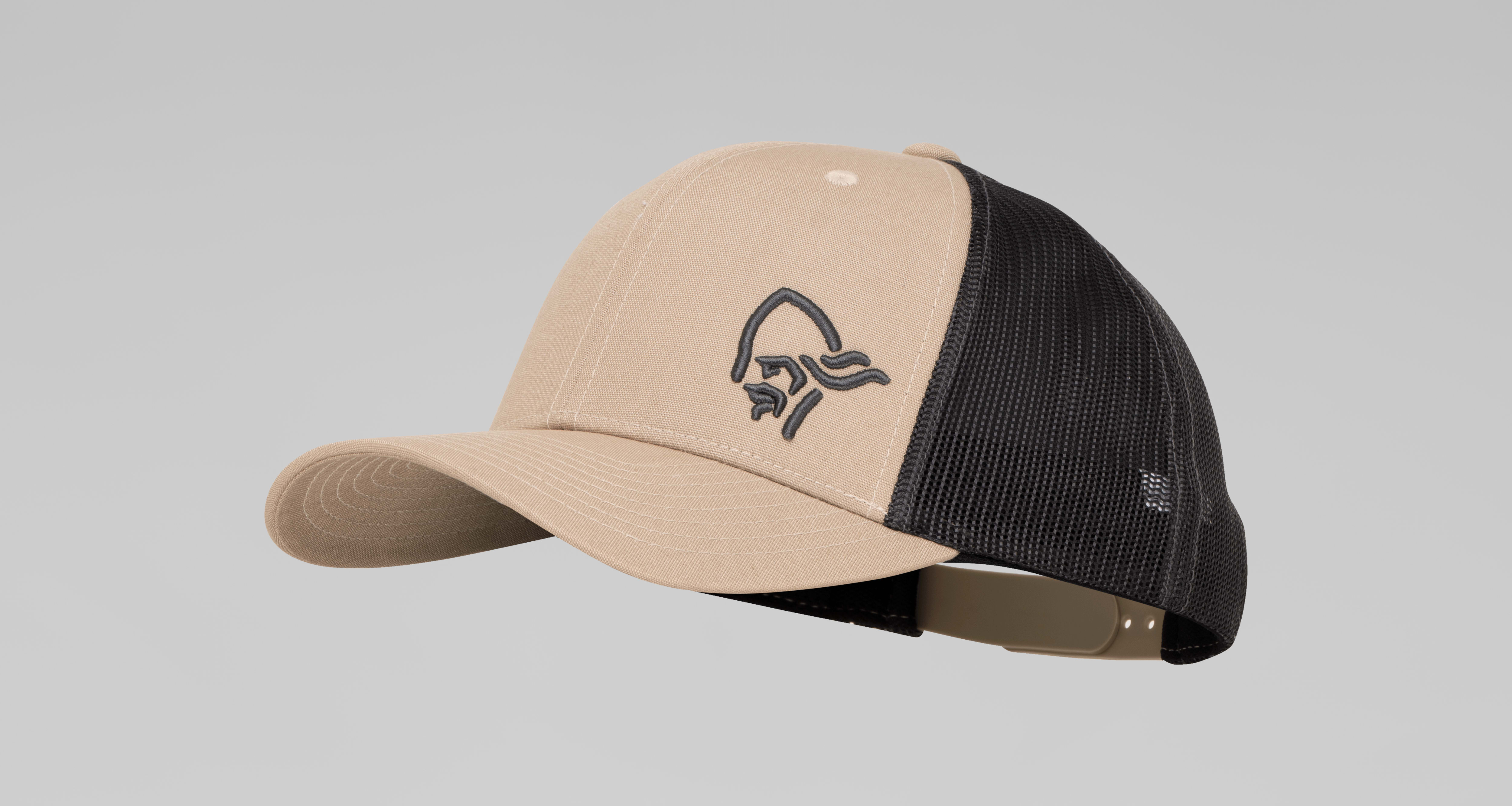 Packshot front image of 29 snap back trucker mesh Cap Oyster Gray