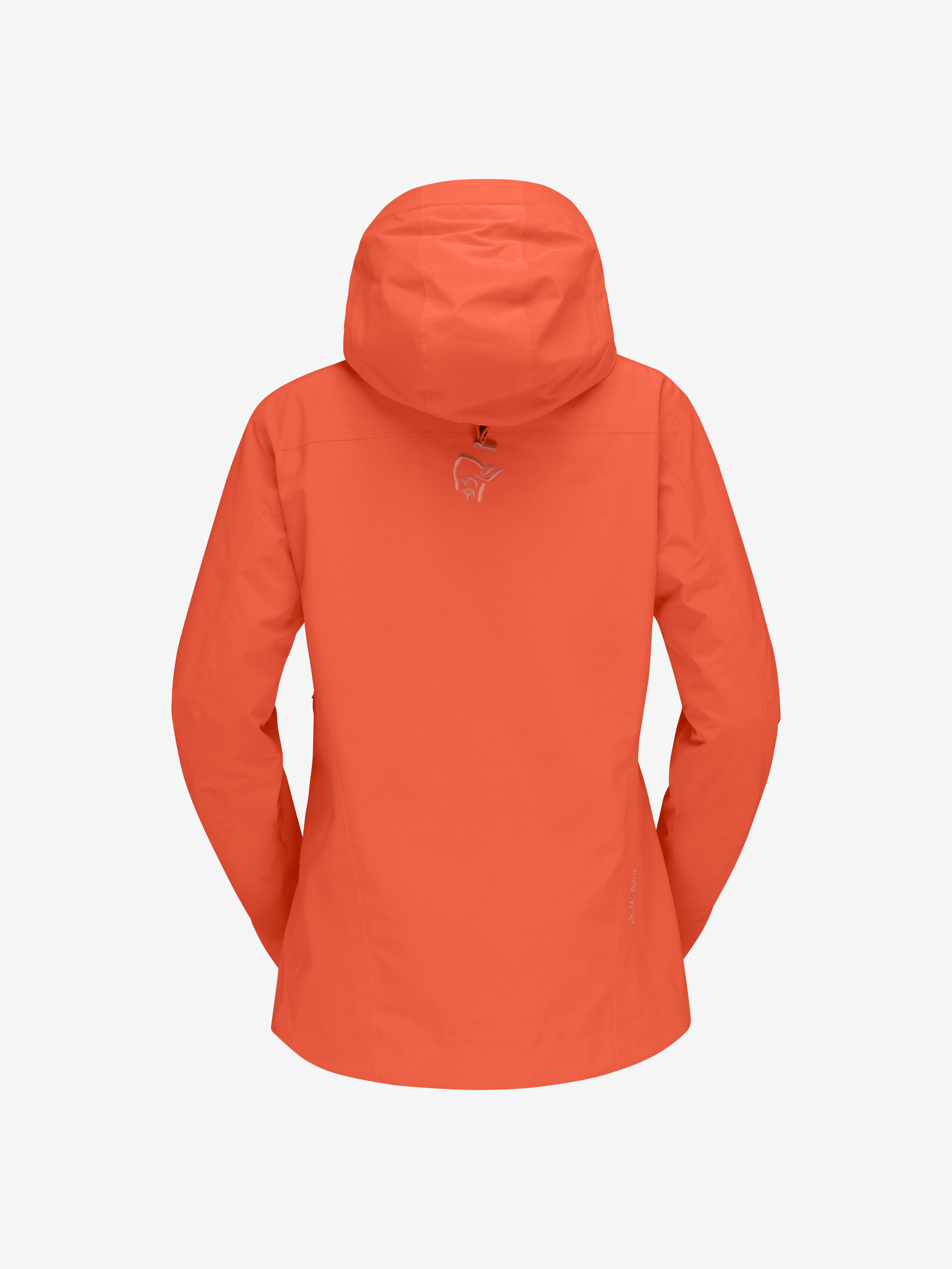 Packshot back image of lofoten Gore-Tex insulated Jacket Orange Alert