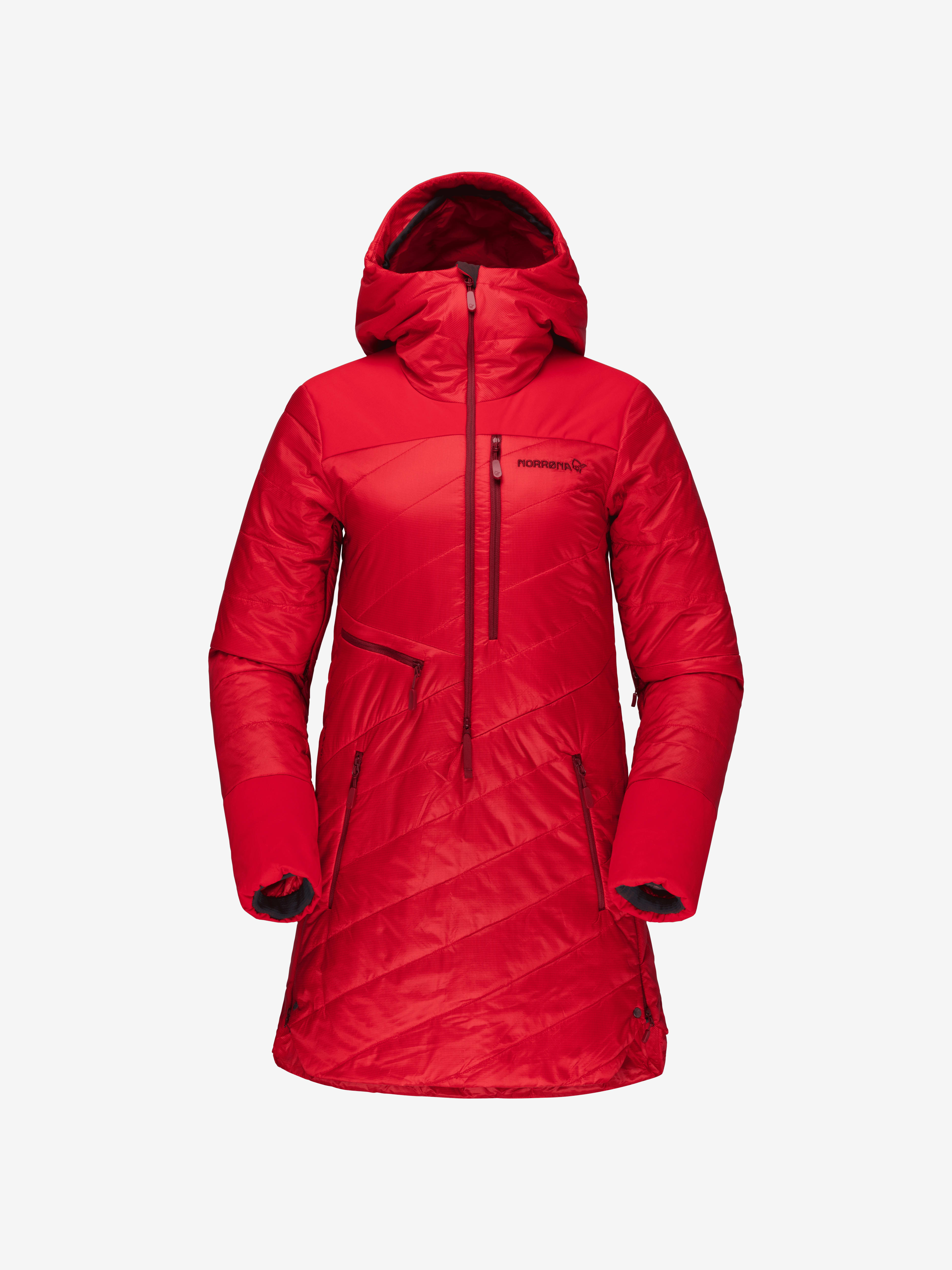 Packshot front image of lofoten Primaloft80 Anorak True Red