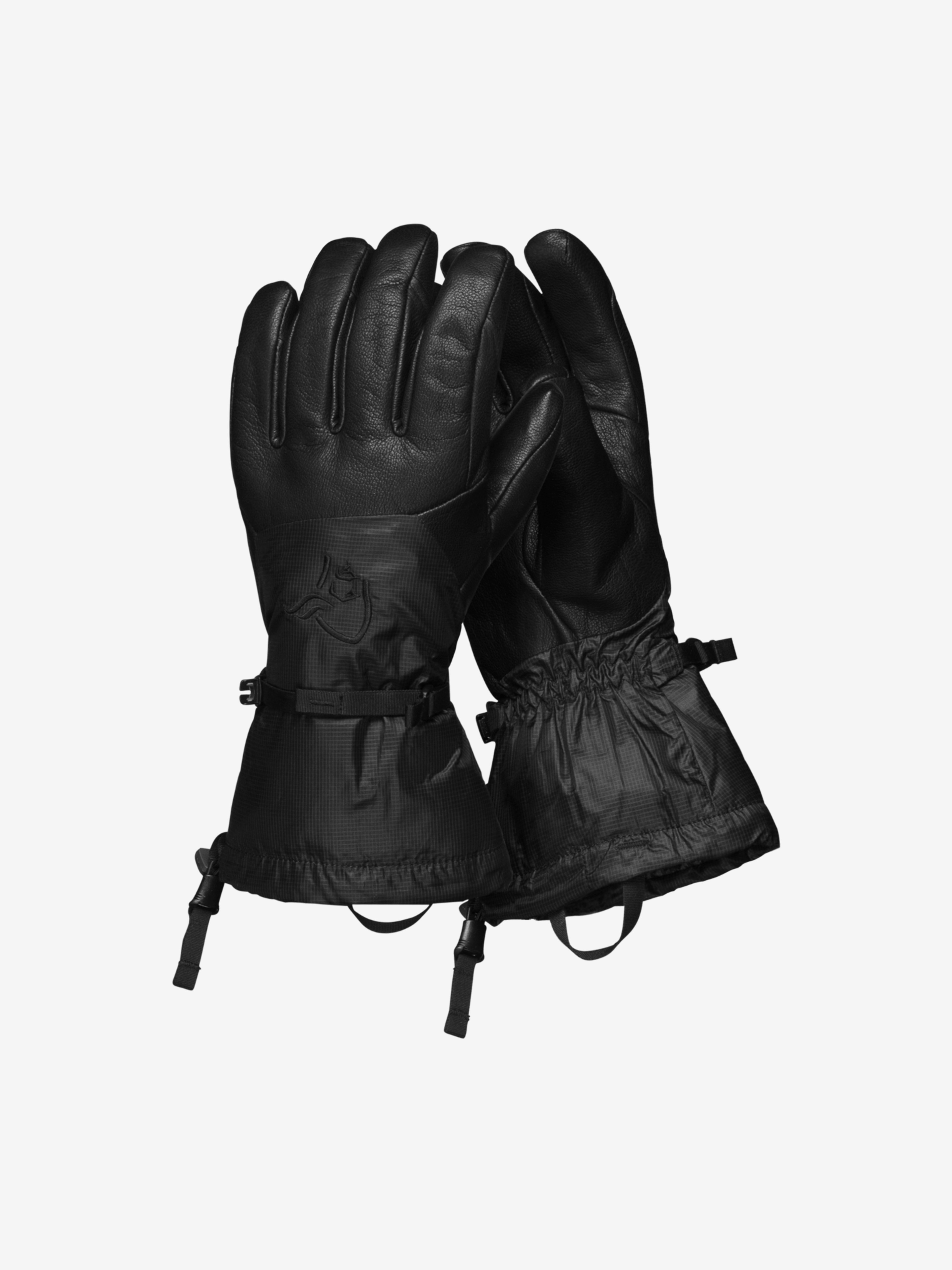 Packshot front image of trollveggen Gore-Tex Gloves Caviar Black