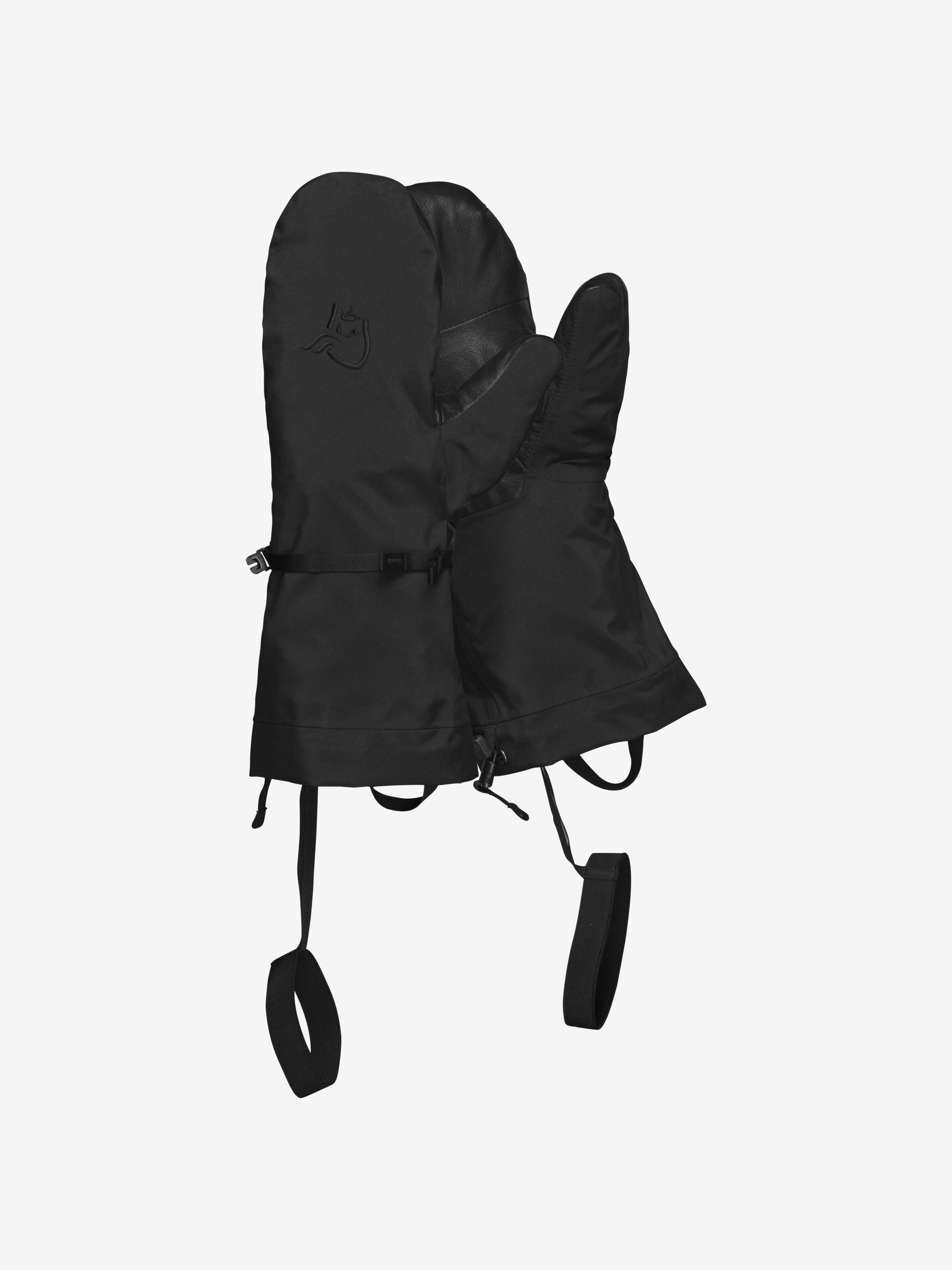 Packshot back image of trollveggen Gore-Tex Pro Mittens Caviar Black