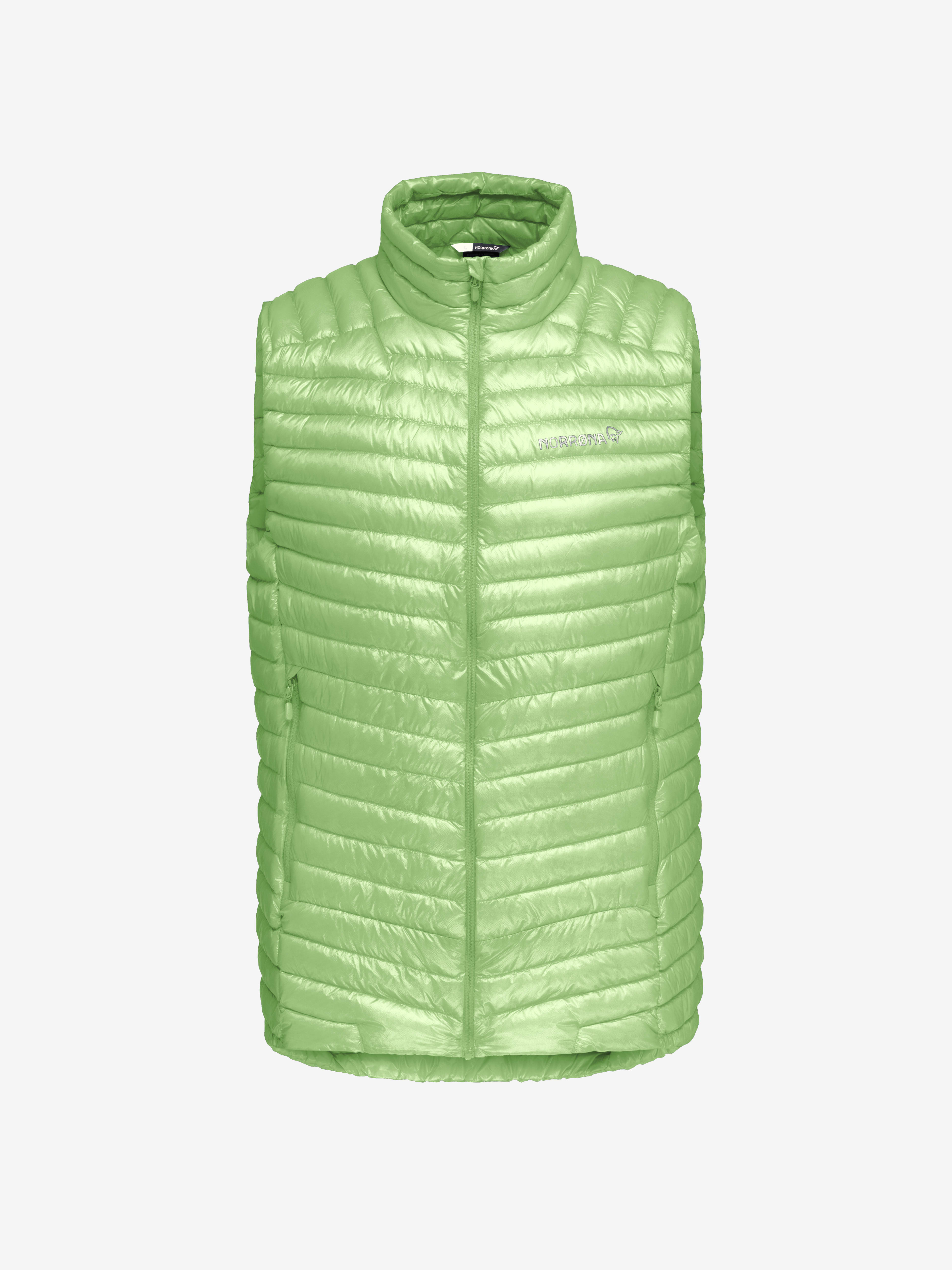 Packshot front image of trollveggen superlight down850 Vest Classic Green