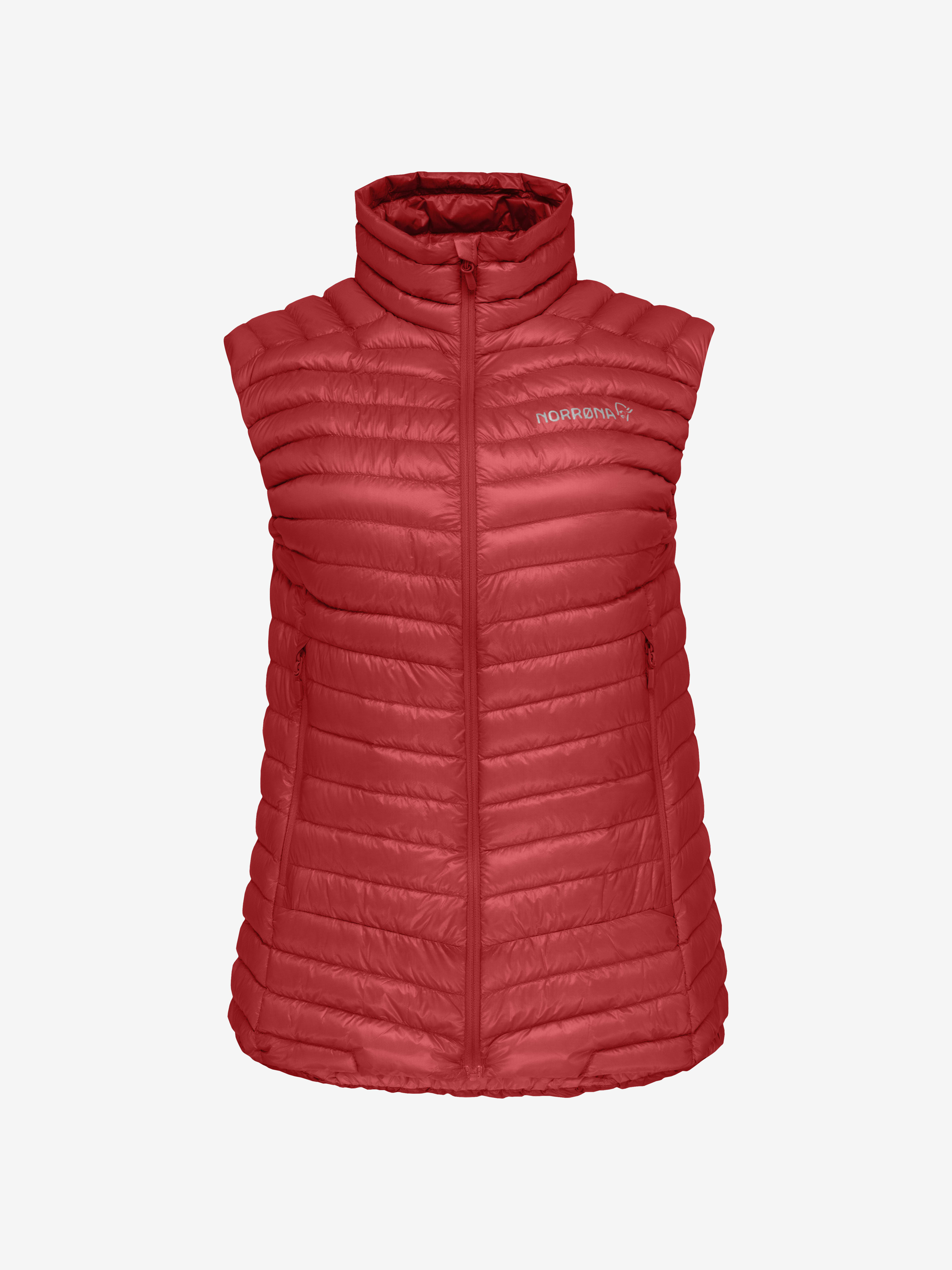 Packshot front image of trollveggen superlight down850 Vest True Red