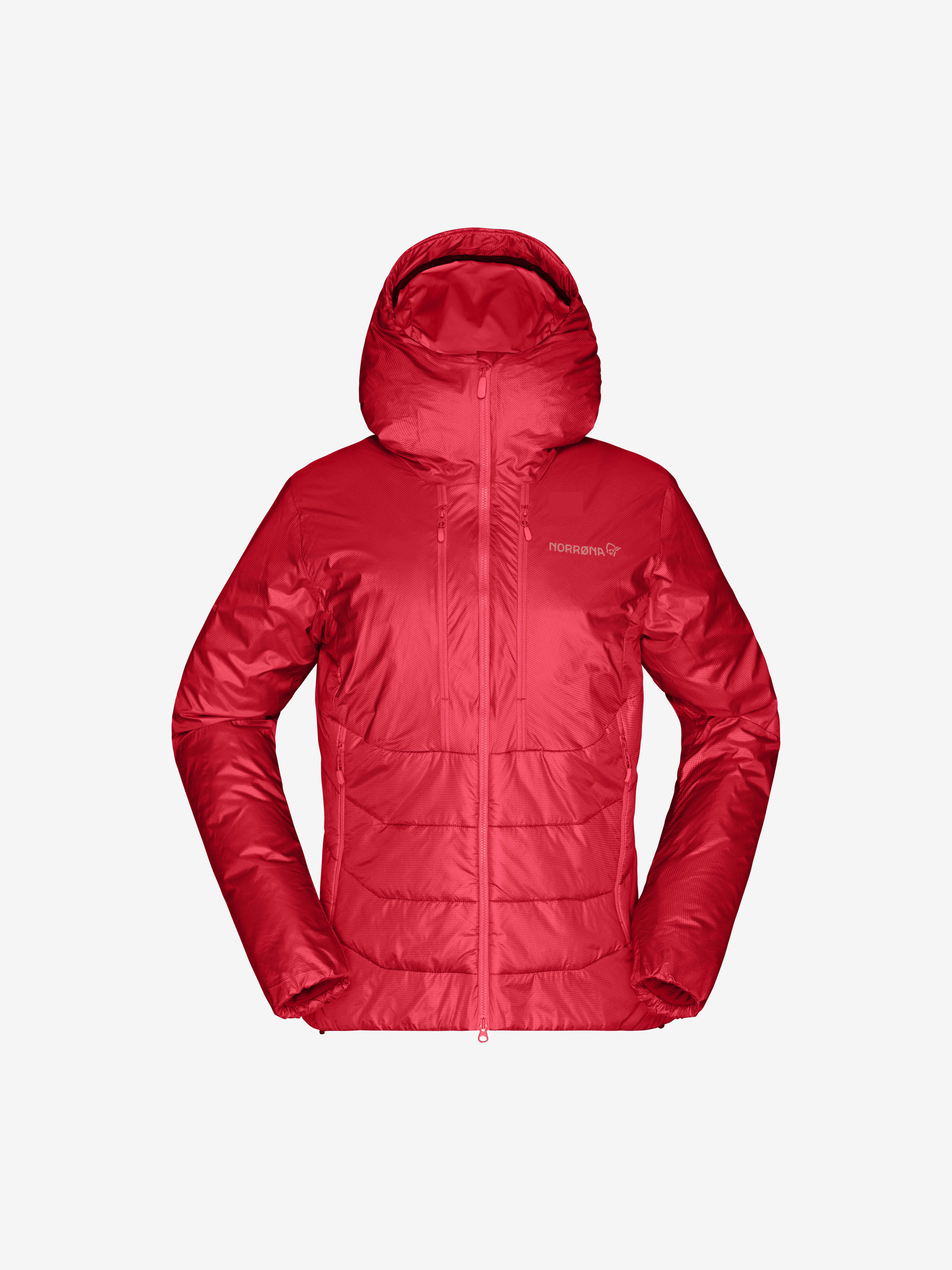 Packshot front image of trollveggen Primaloft100 Zip Hood True Red