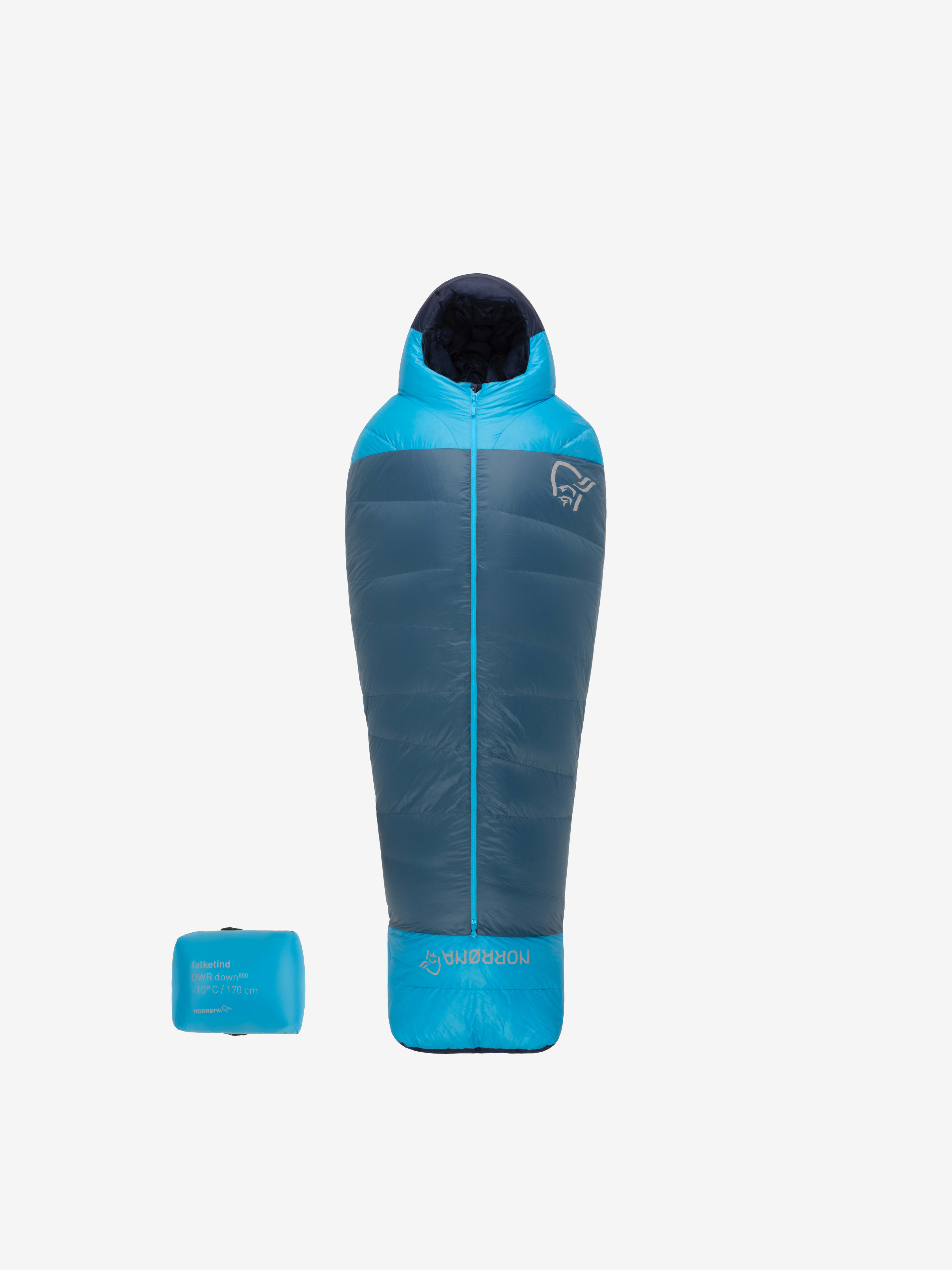 Packshot back image of falketind down800 -10C Sleeping Bag 170 Deep Dive