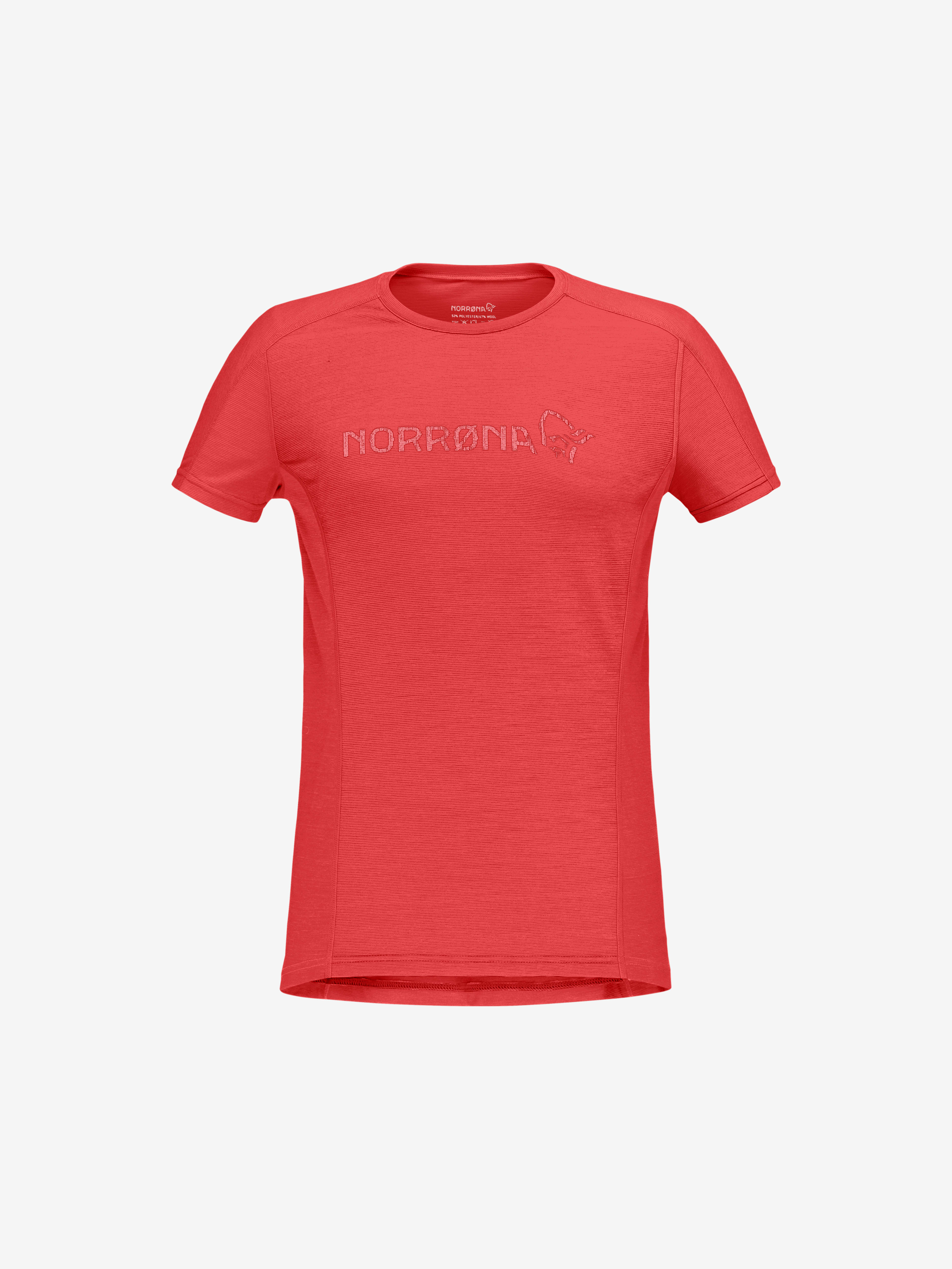 Packshot front image of falketind equaliser merino T-Shirt Paprika red