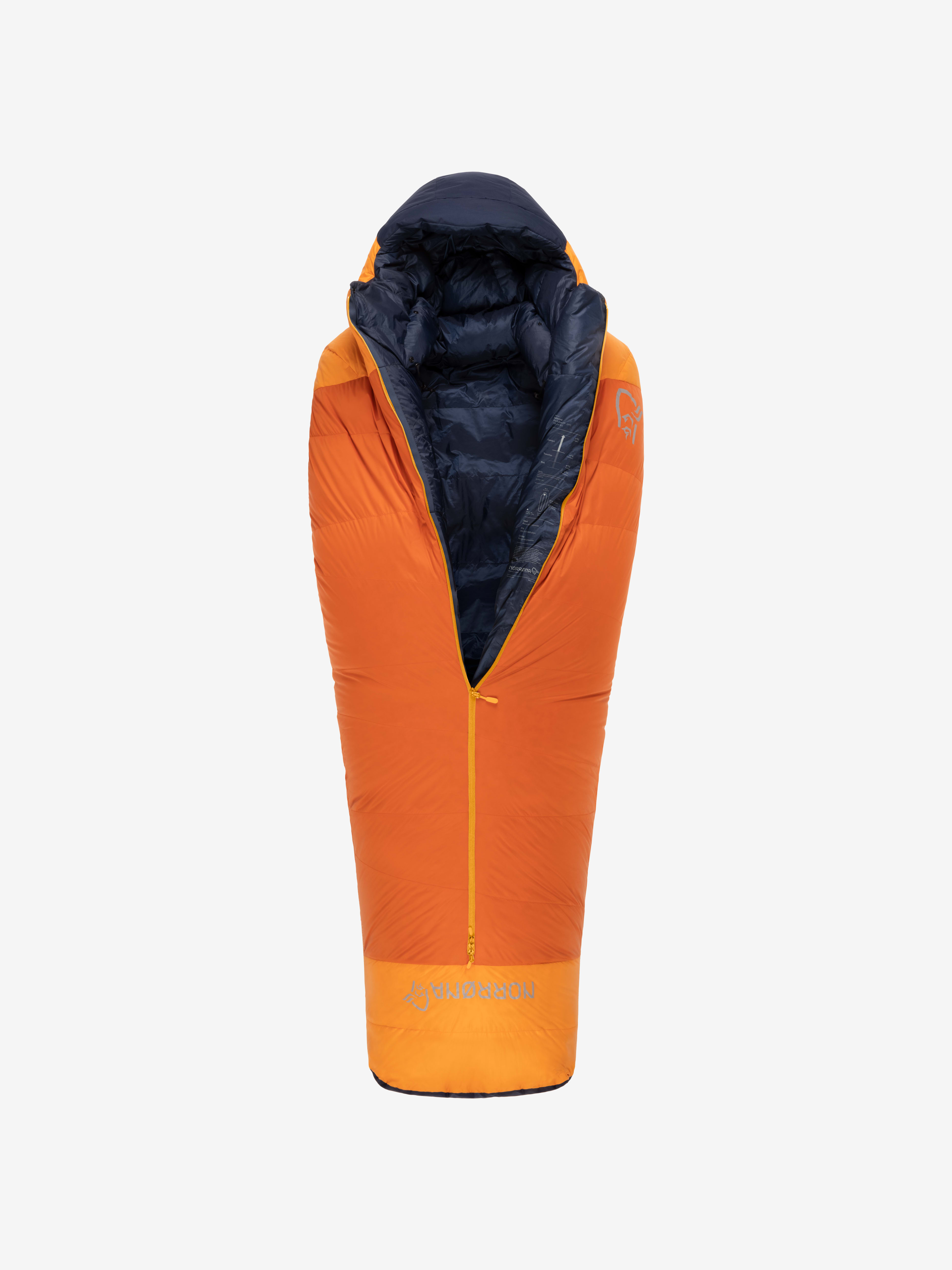 Packshot back image of falketind down800 -18,5C Sleeping Bag 170 Pureed Pumpkin