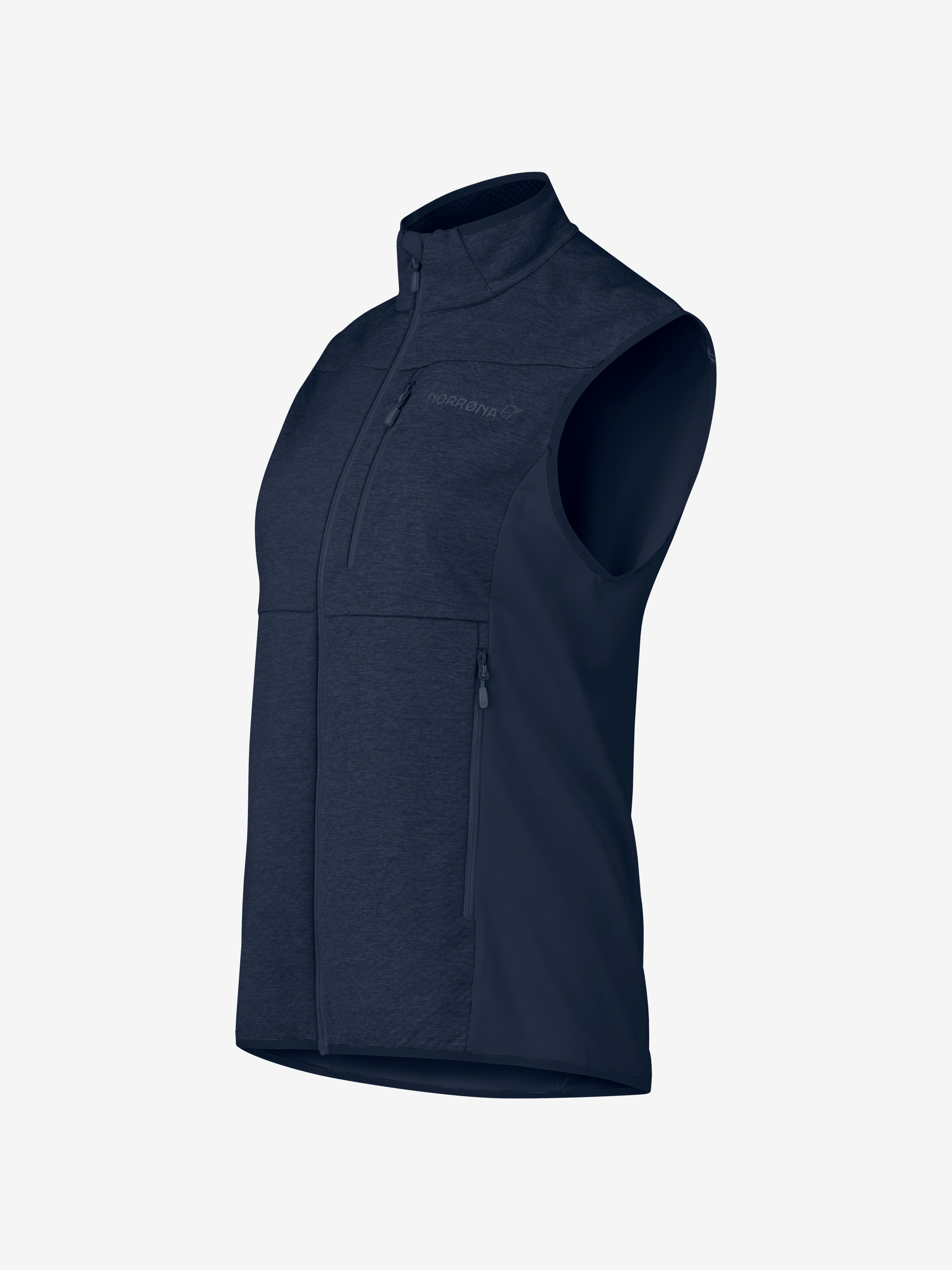 Packshot front left image of falketind warm2 Octa Vest Indigo Night Blue