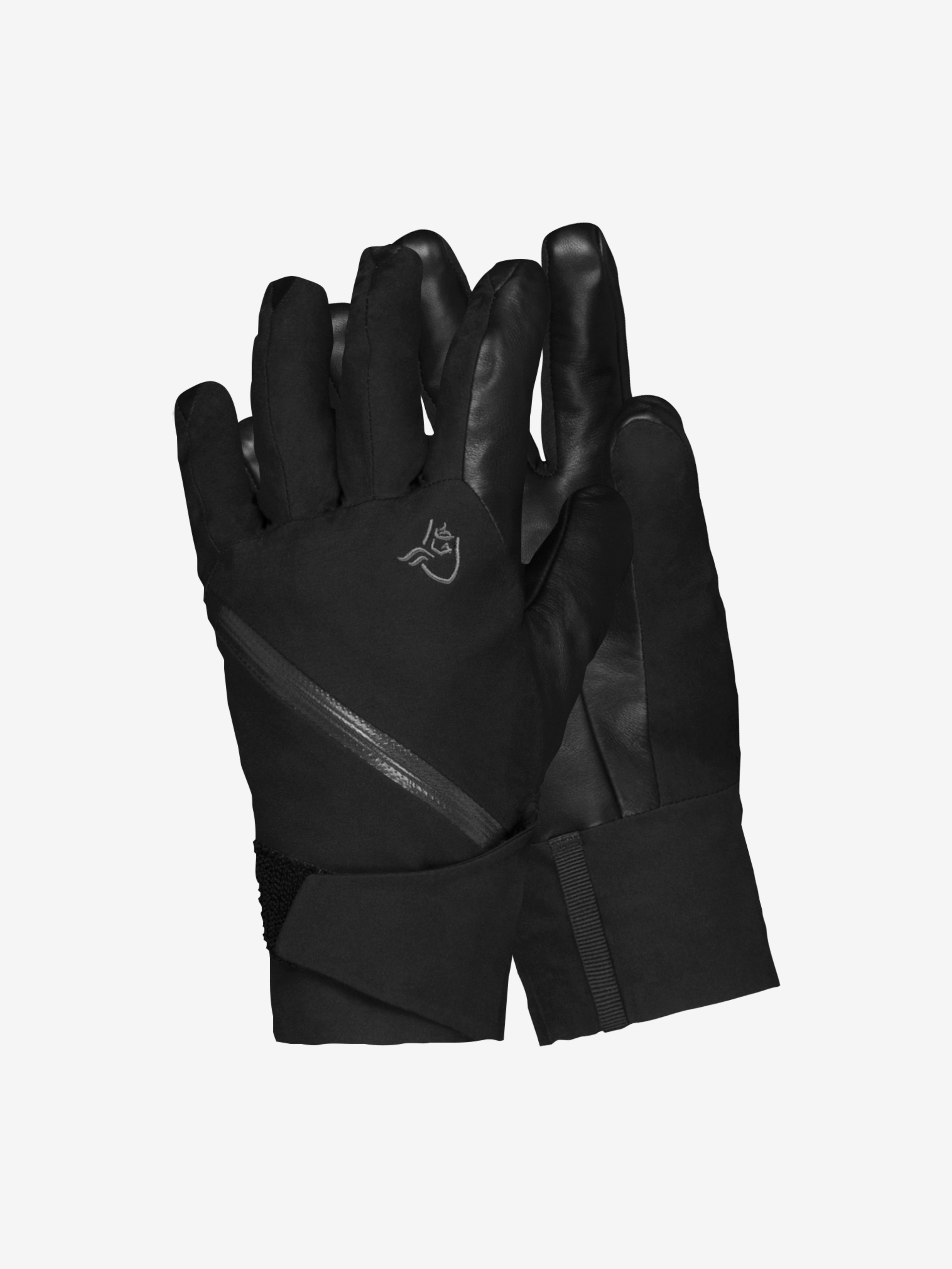 Packshot front image of lyngen dri1 Gloves Caviar Black
