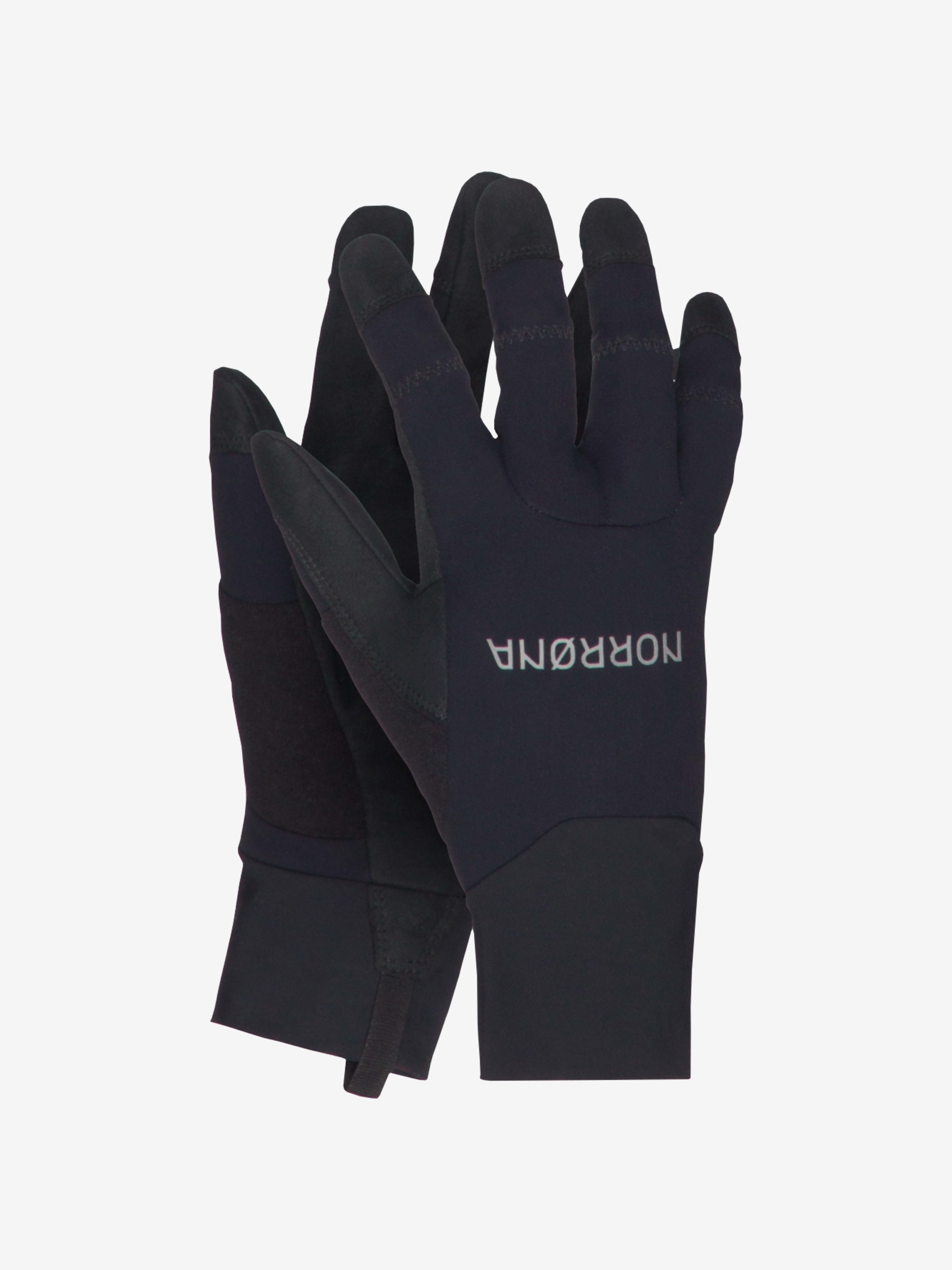 Packshot front image of fjora Gore-Tex Windstopper Gloves Caviar Black