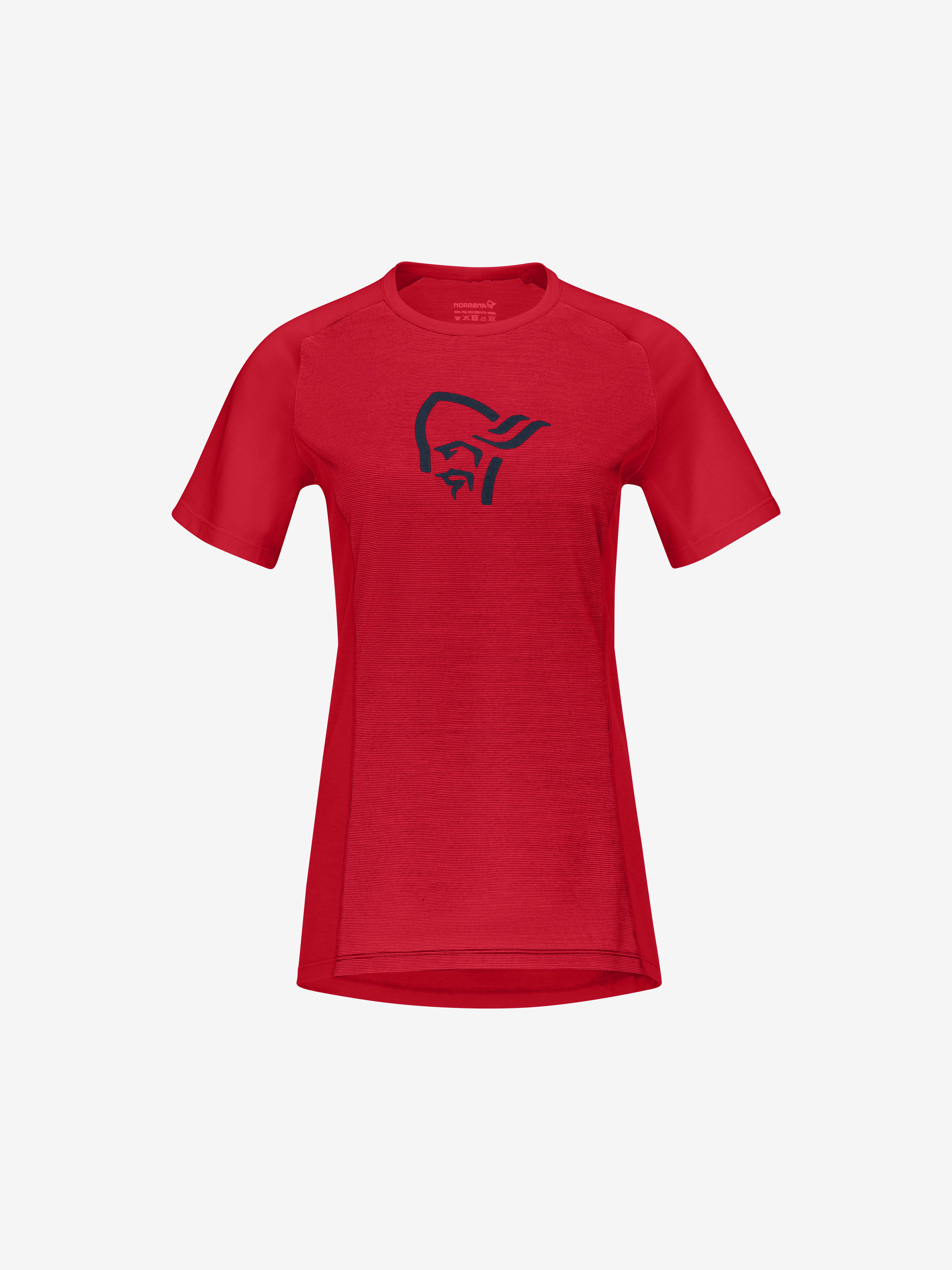 Packshot front image of fjora wool T-Shirt True Red
