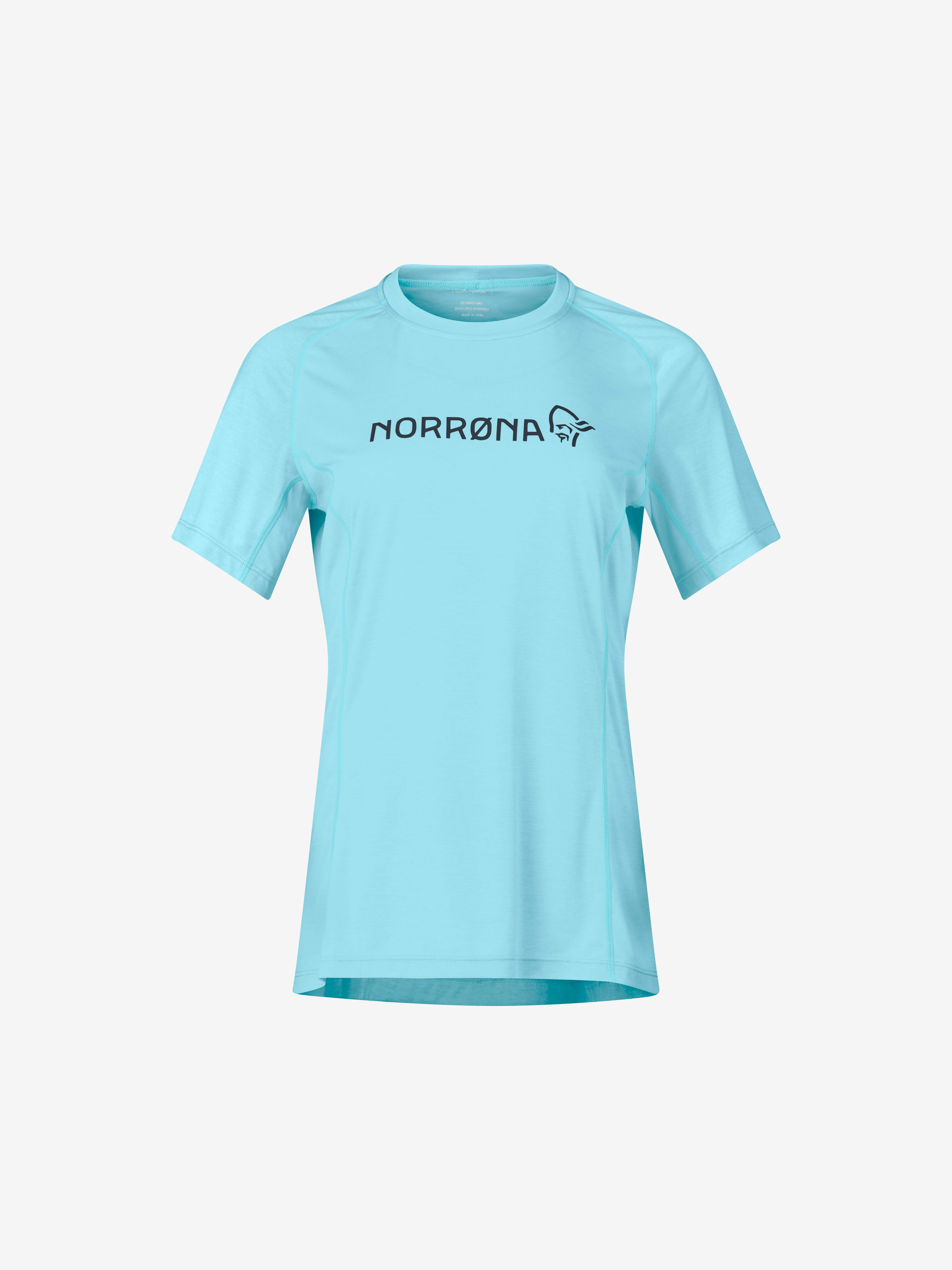 Packshot front image of fjora equaliser lightweight T-shirt Aqua Haze