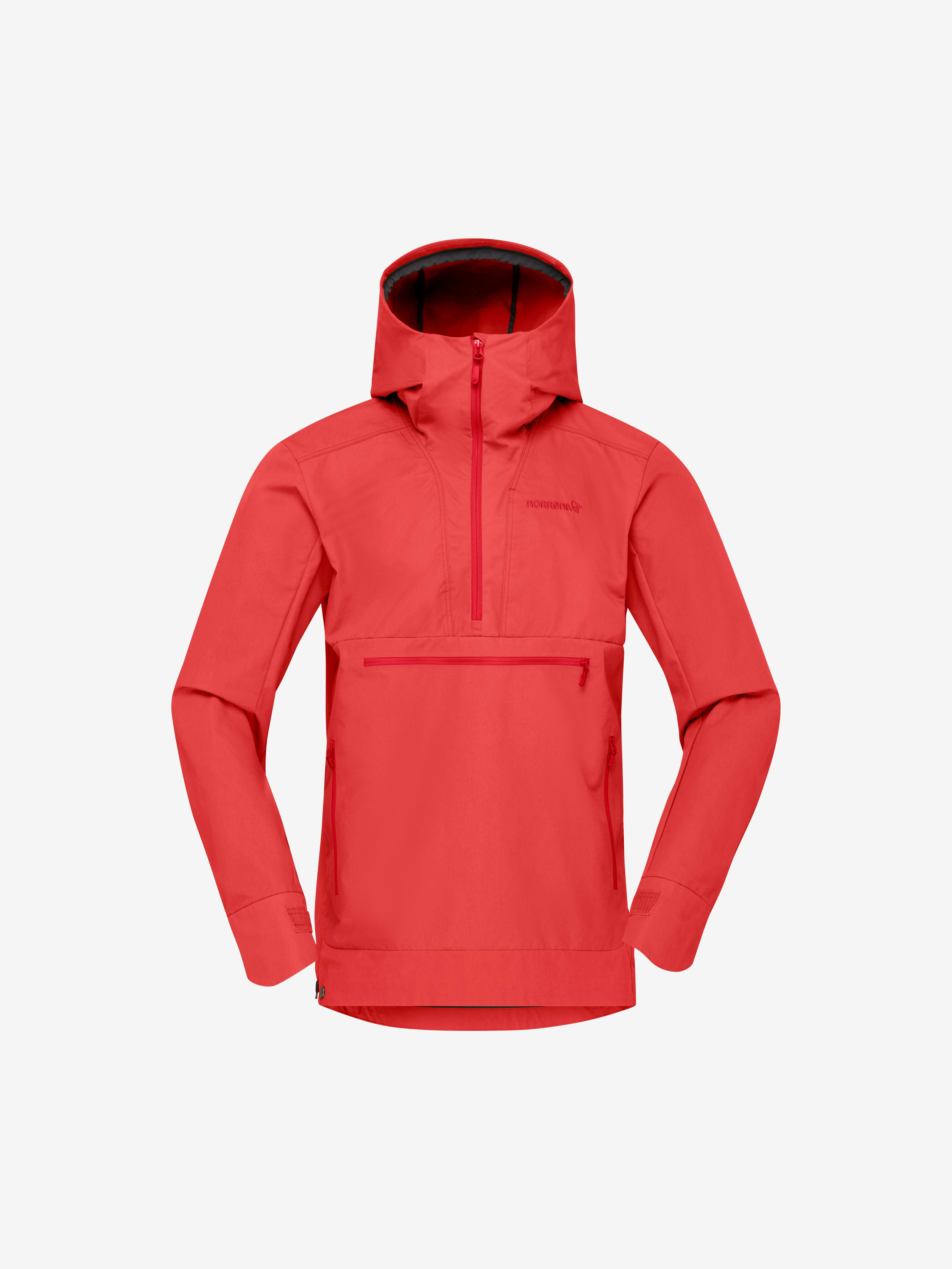 Packshot front image of femund cotton Anorak Paprika red