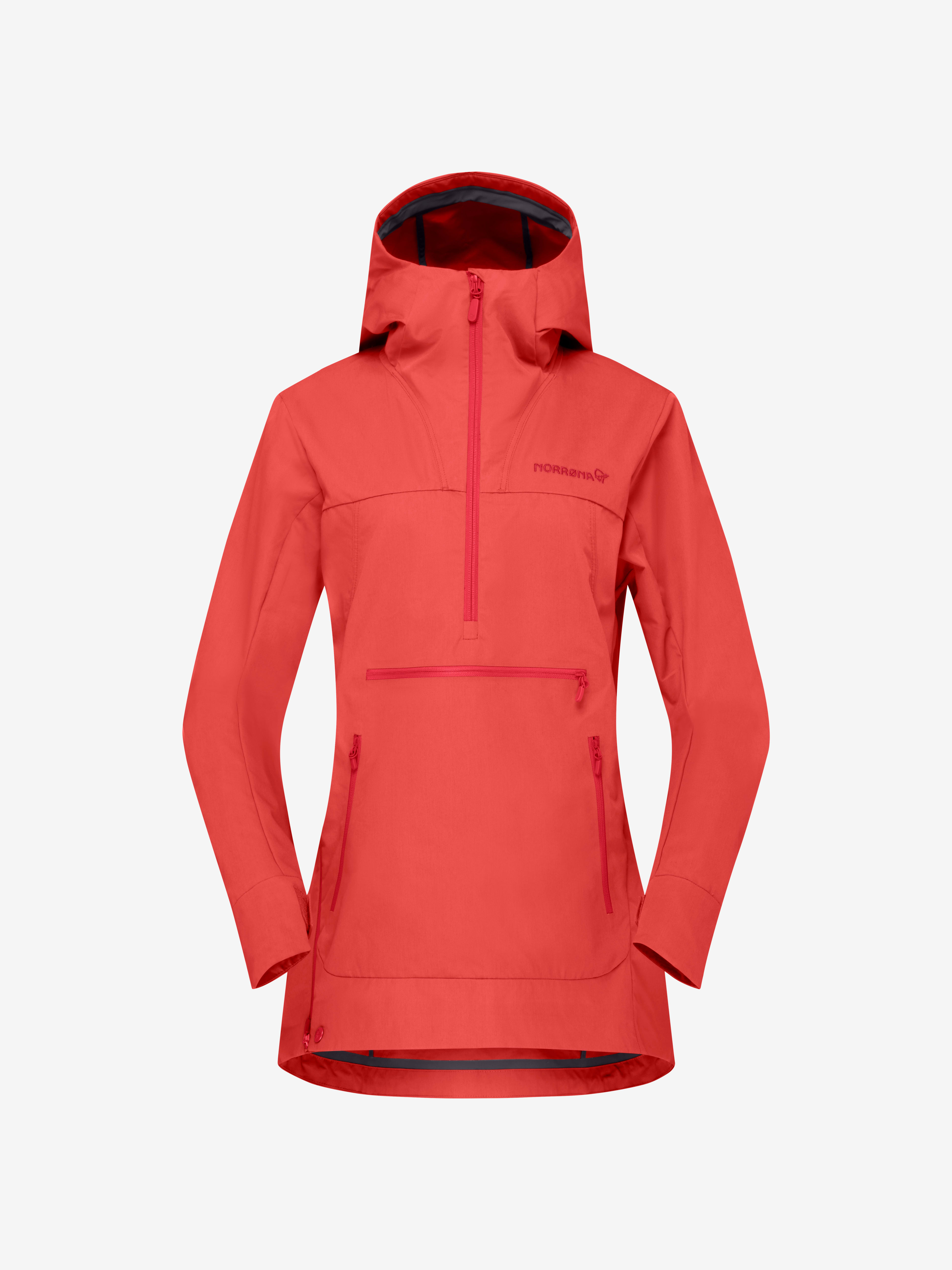 Packshot front image of femund cotton Anorak Paprika red