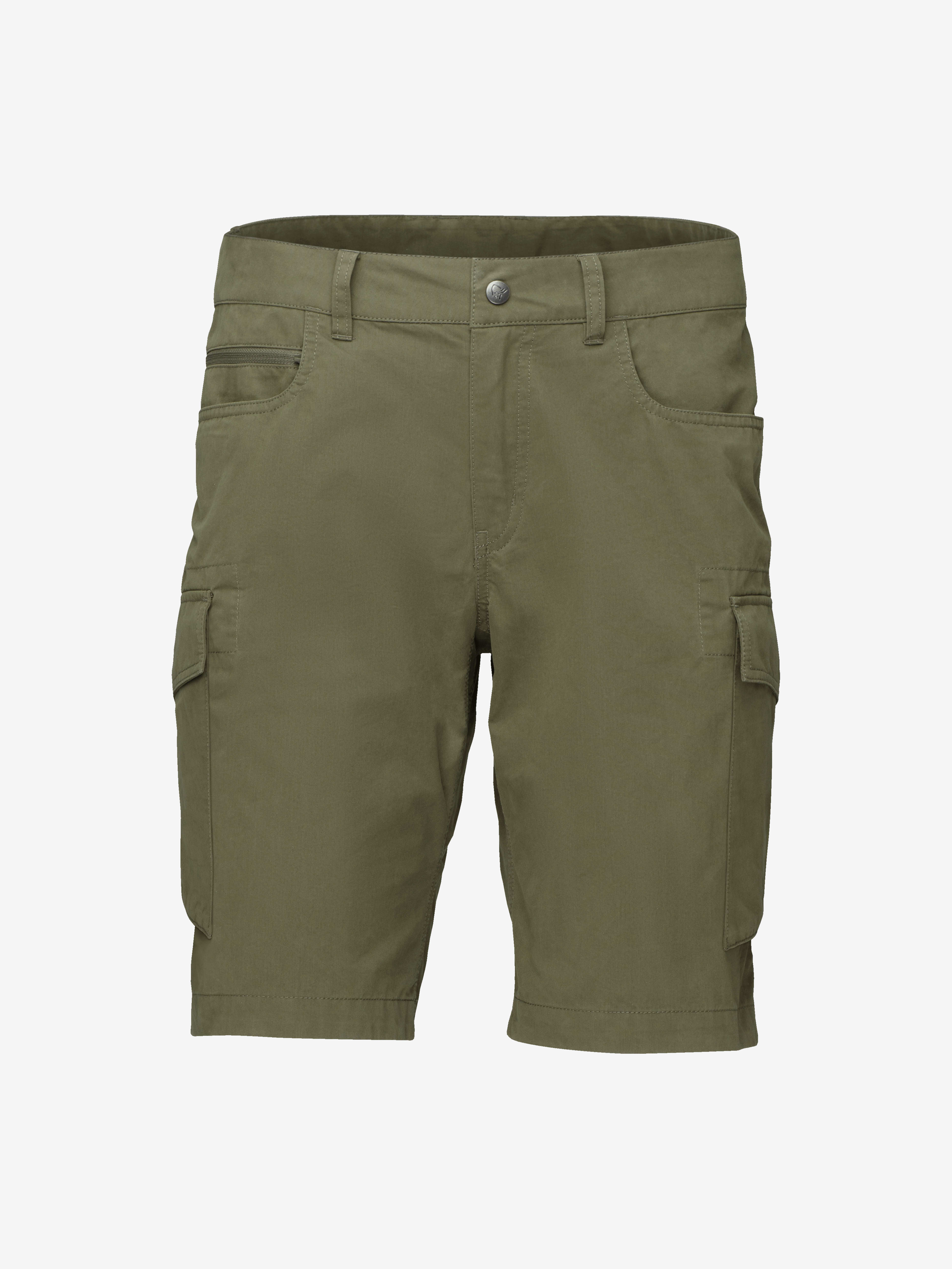 Packshot front image of femund cotton Cargo Shorts Olive Night