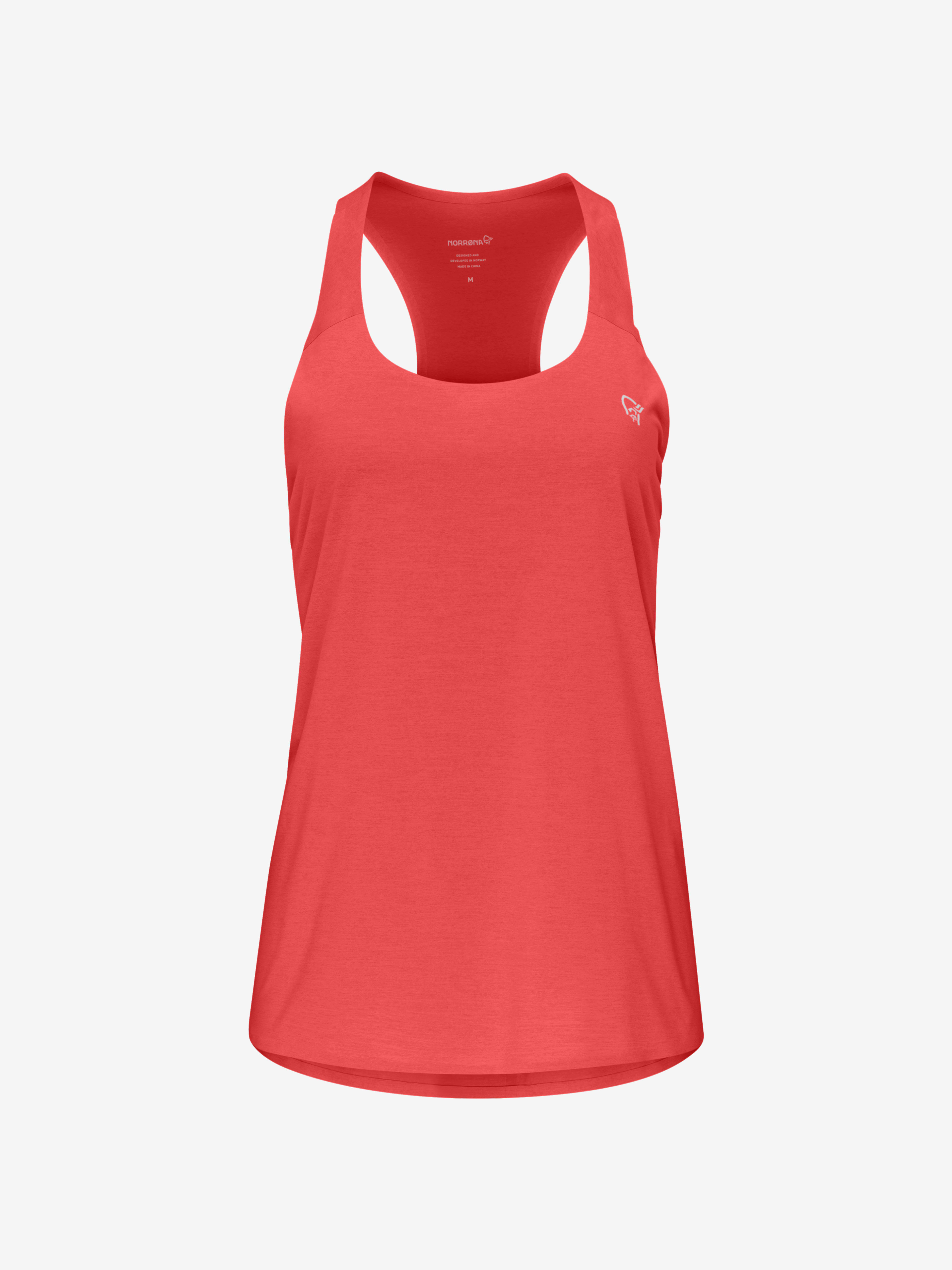 Packshot front image of femund tech Singlet Paprika