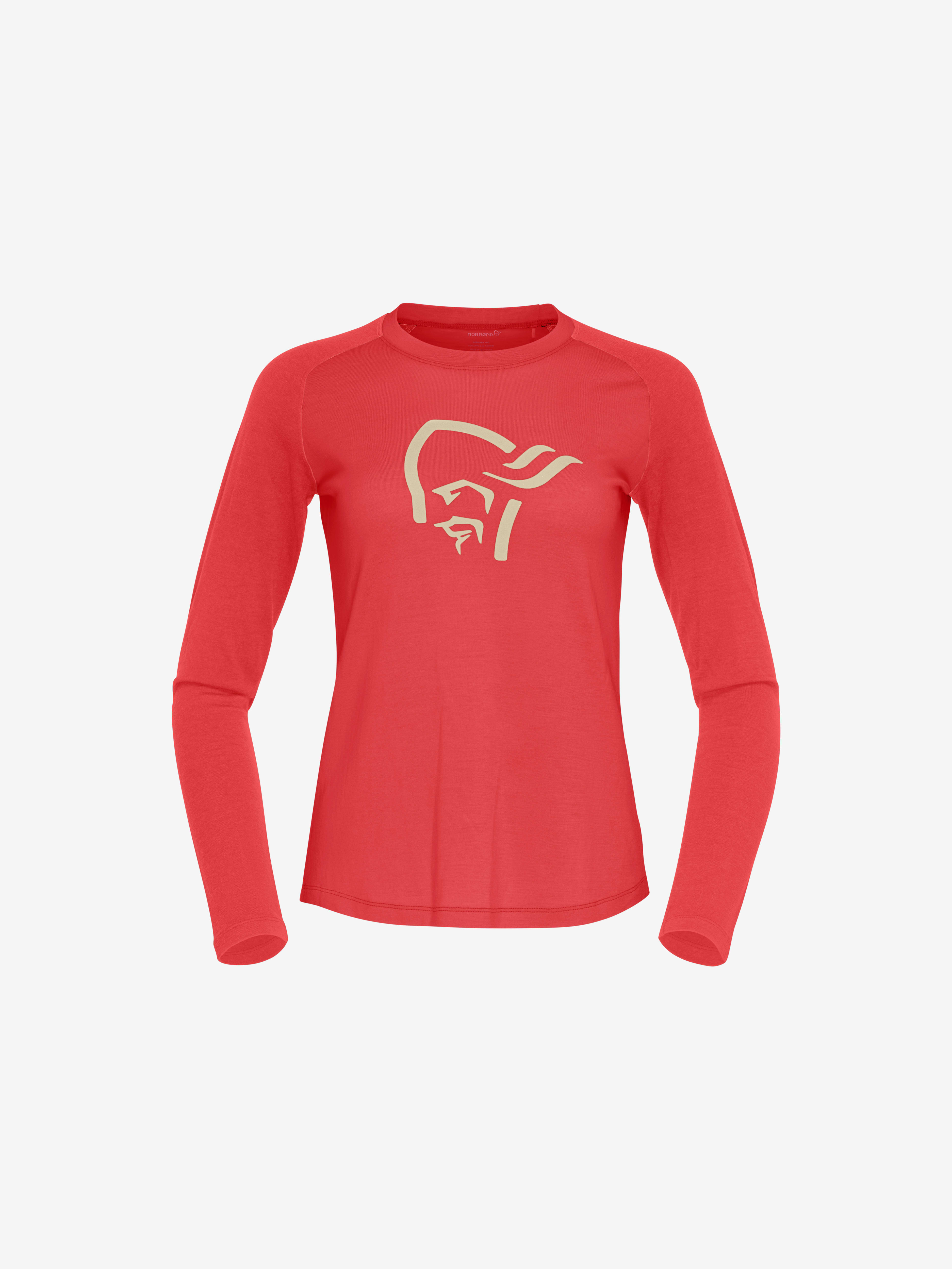 Packshot front image of femund pureUll Long sleeve Paprika red