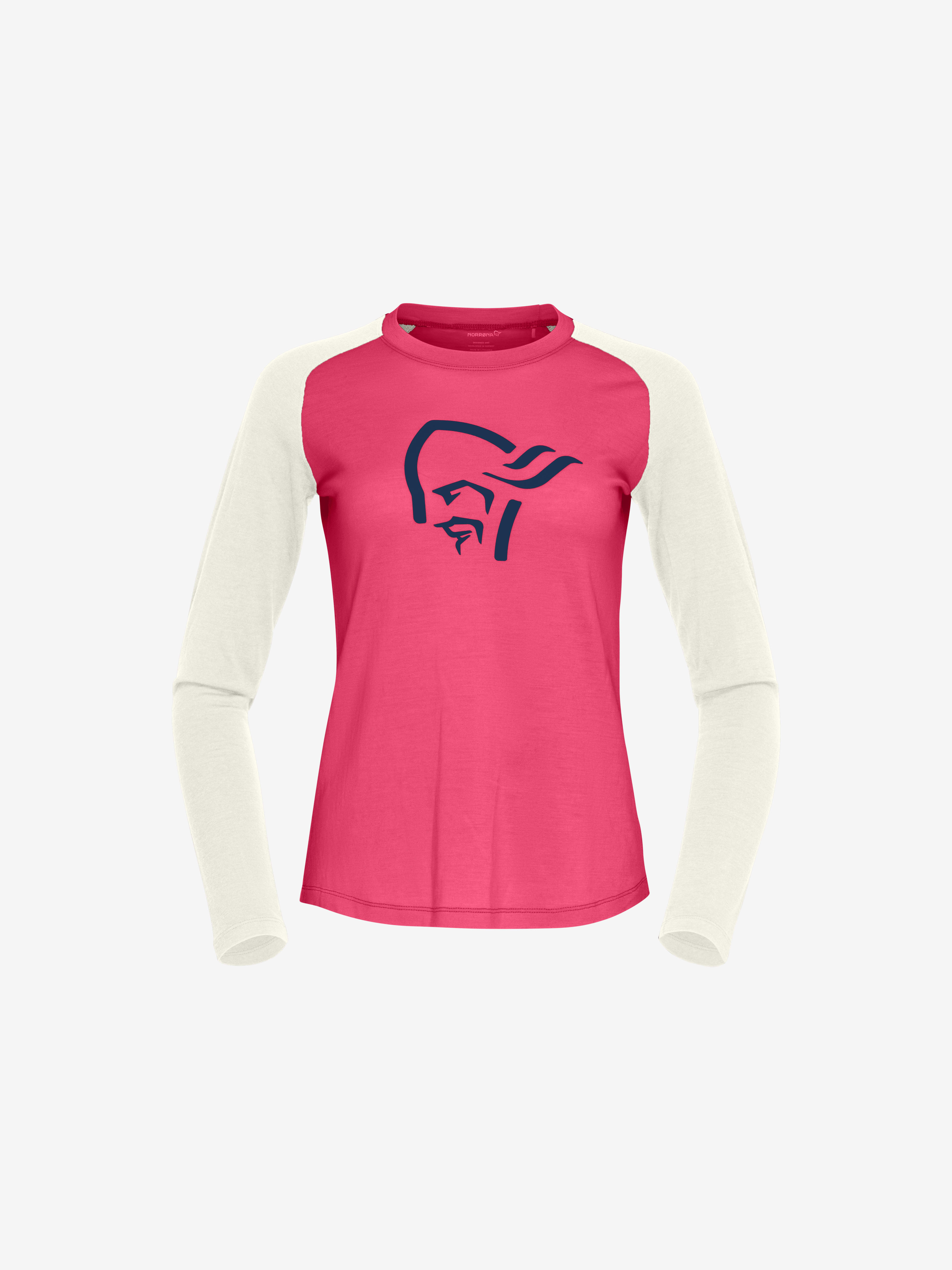 Packshot front image of norrona pureUll Long sleeve Honeysuckle/Snowdrop