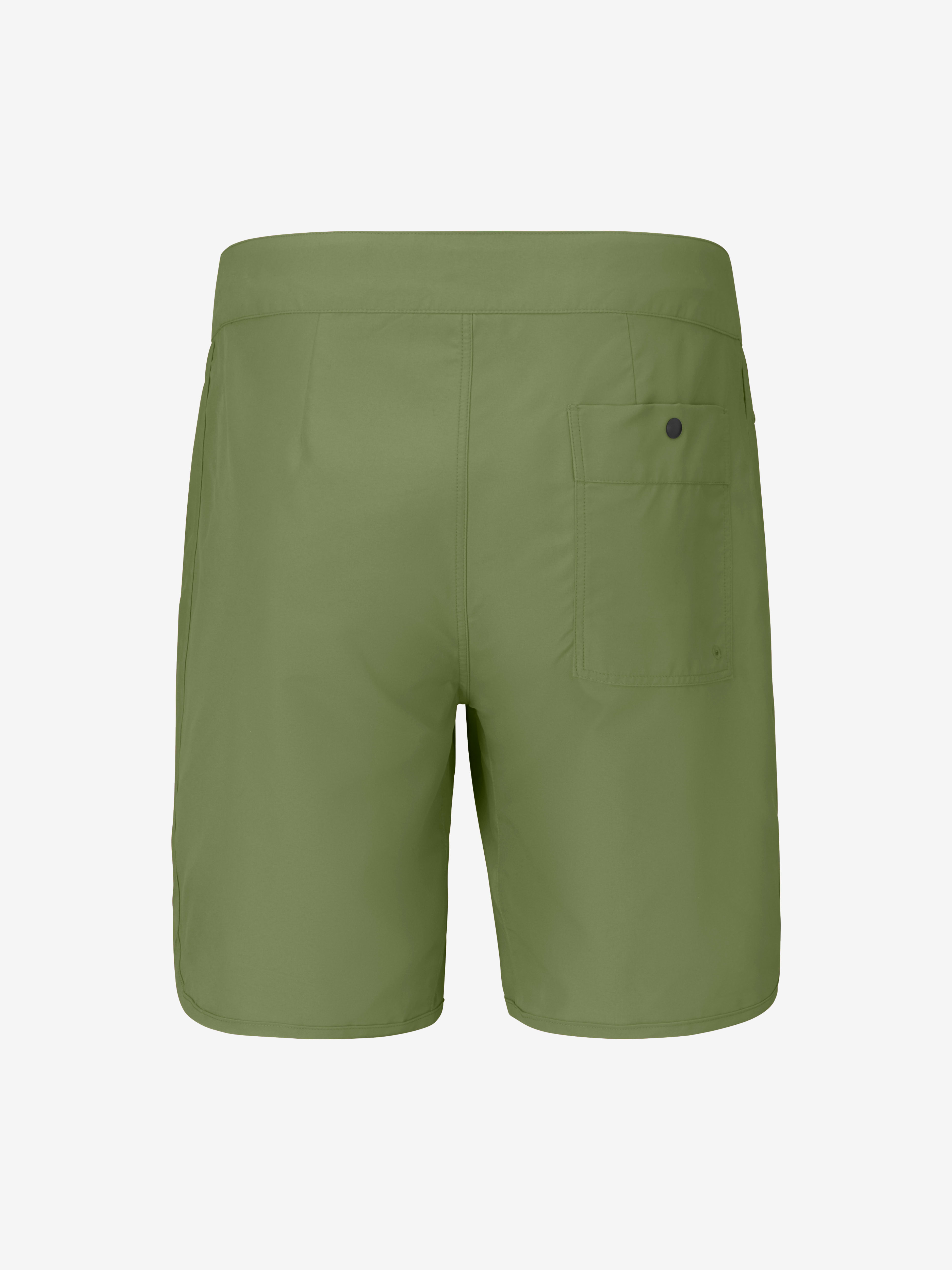Packshot back image of femund silent grid Shorts Loden Green