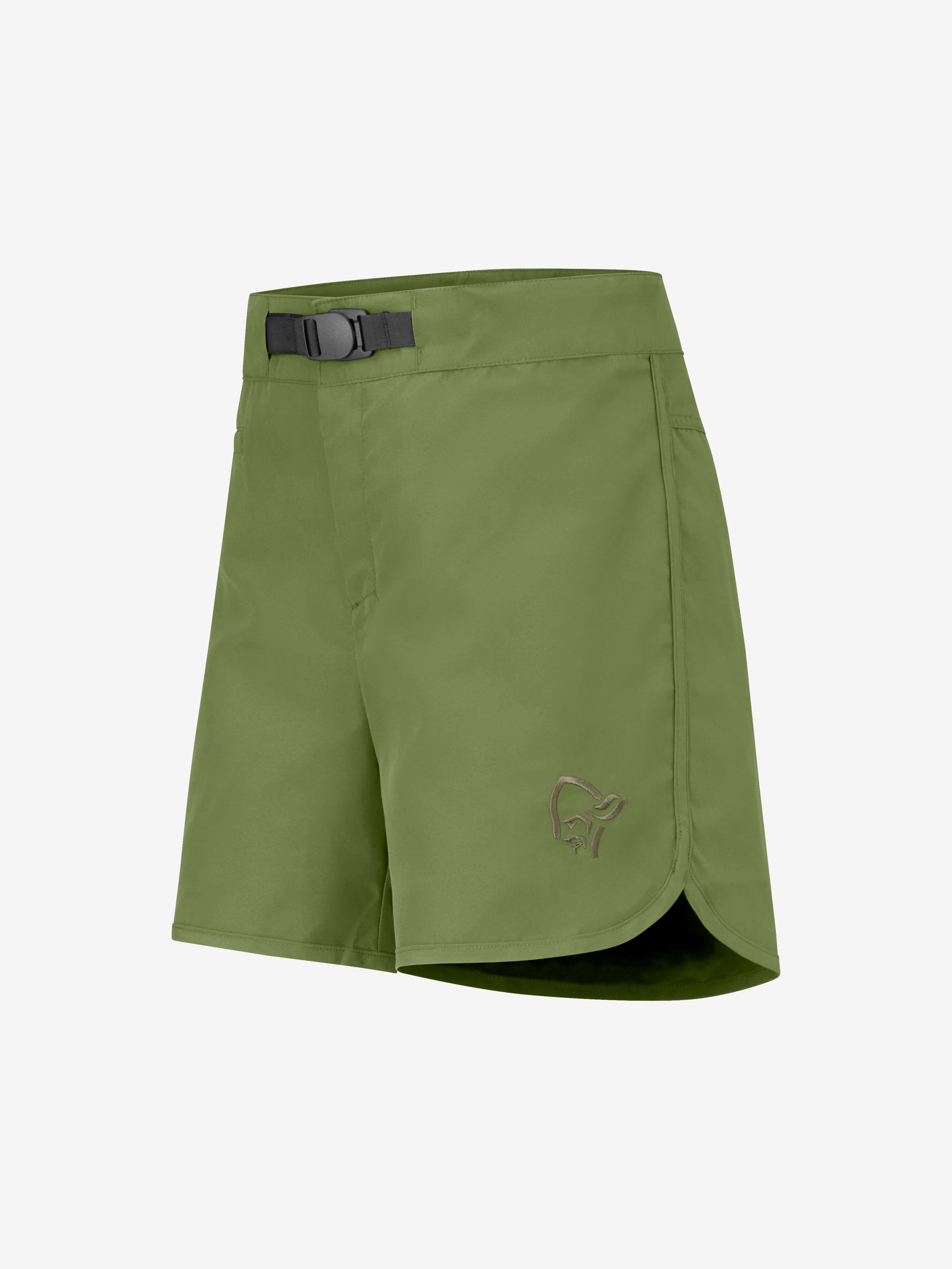 Packshot front left image of femund silent grid Shorts Loden Green
