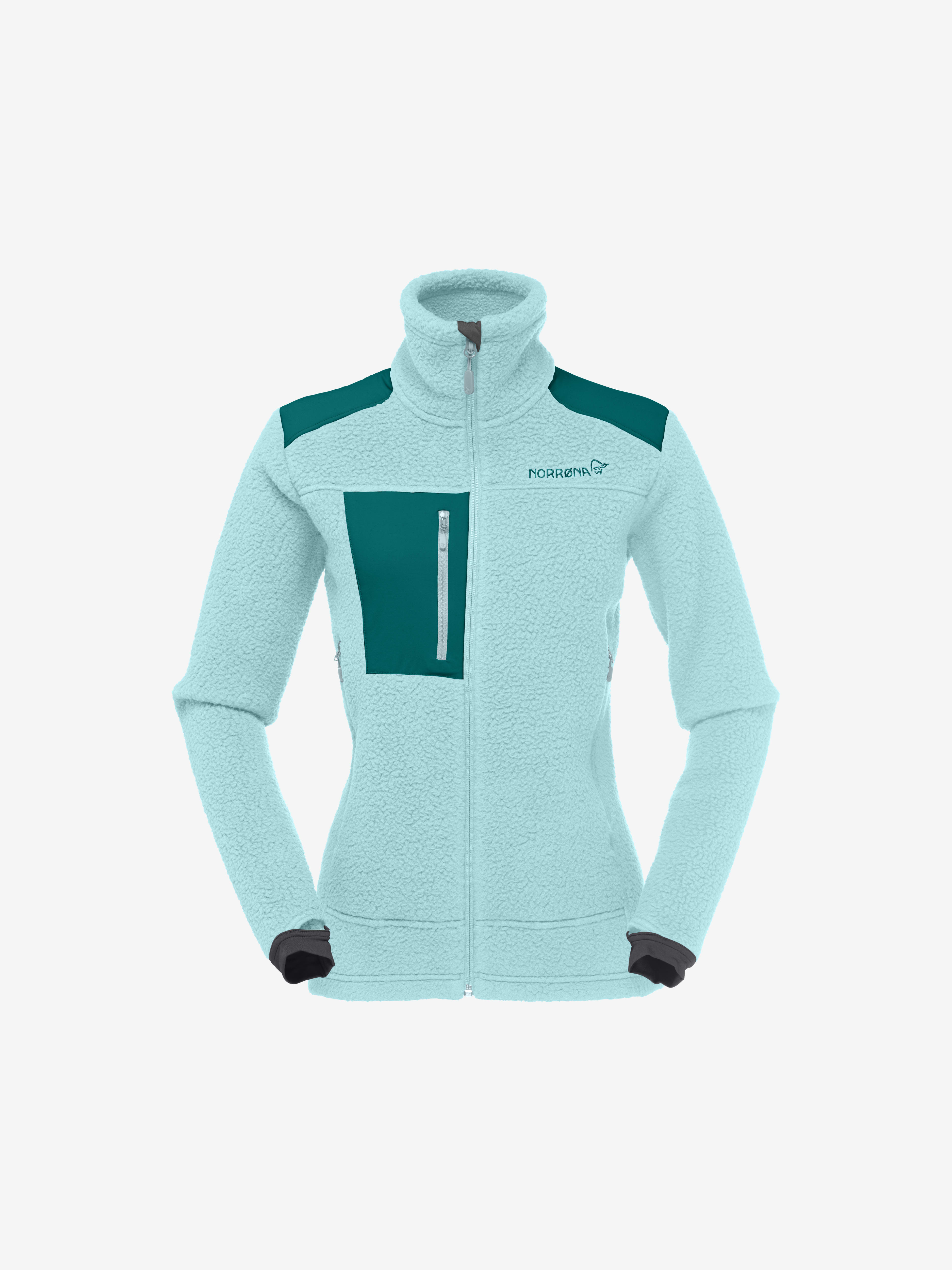 Packshot front image of trollveggen Thermal Pro Jacket Clear water