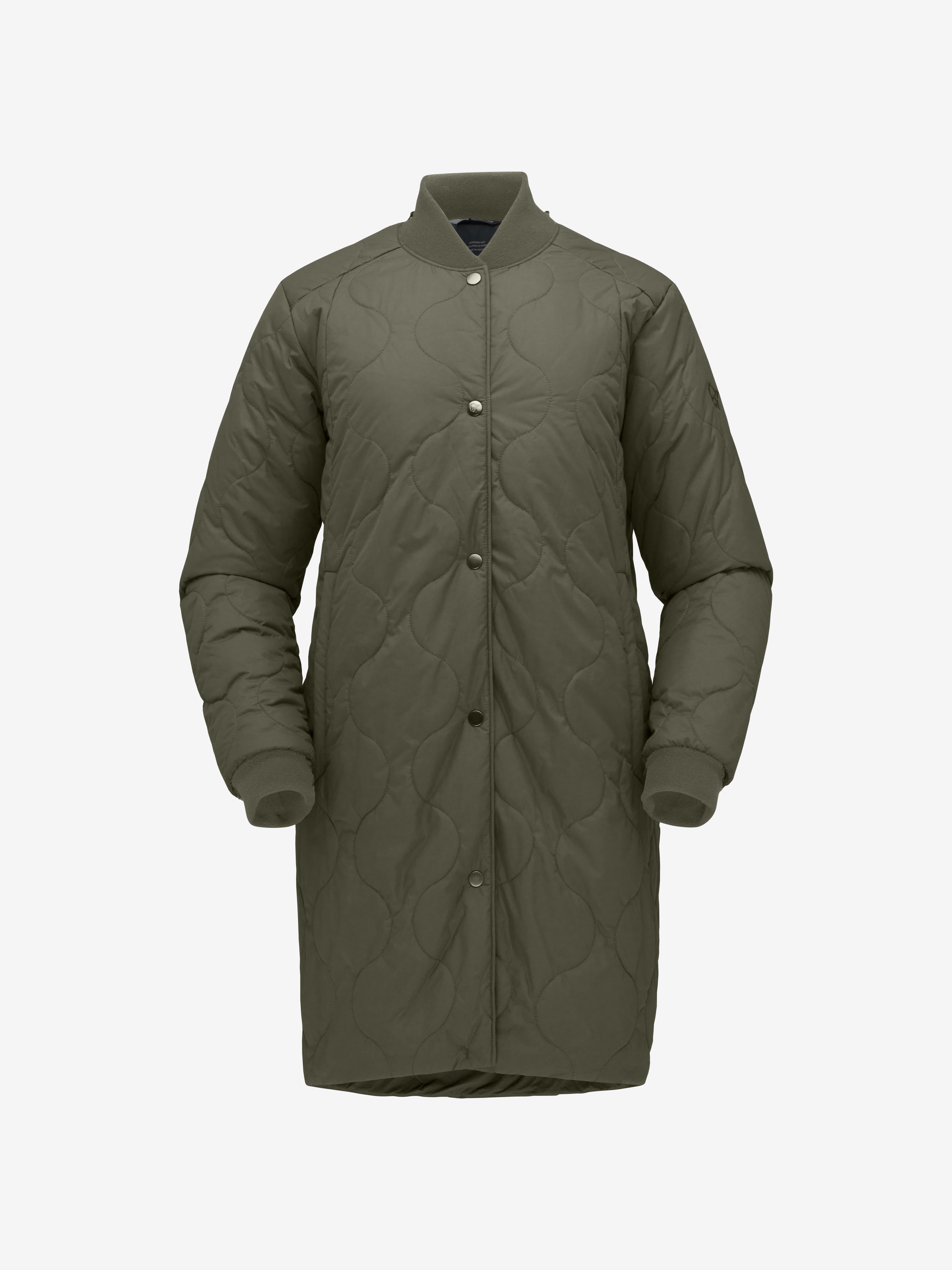 Packshot front image of oslo thermo100 Coat Olive Night
