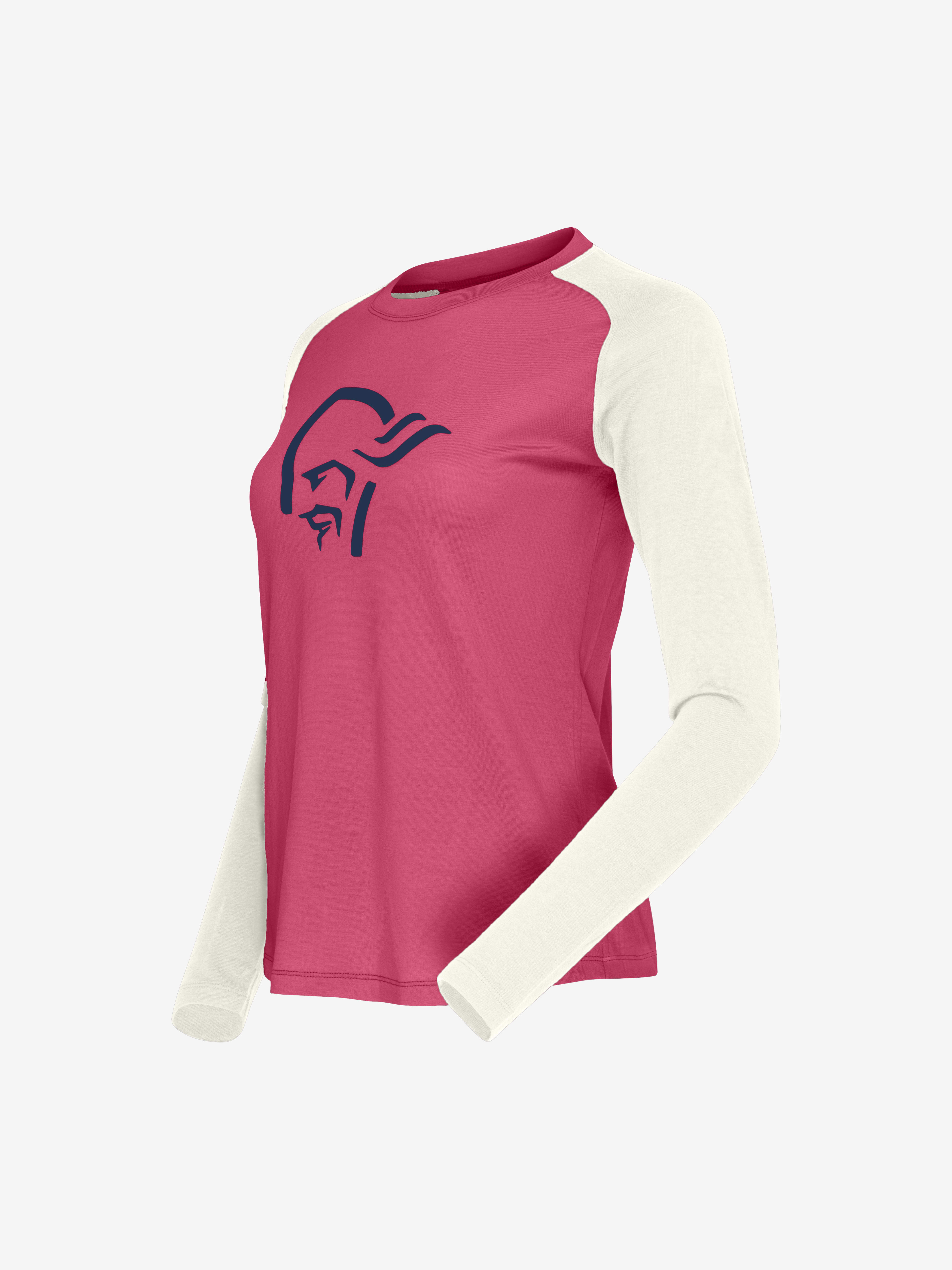 Packshot front left image of norrona pureUll Long sleeve Honeysuckle/Snowdrop
