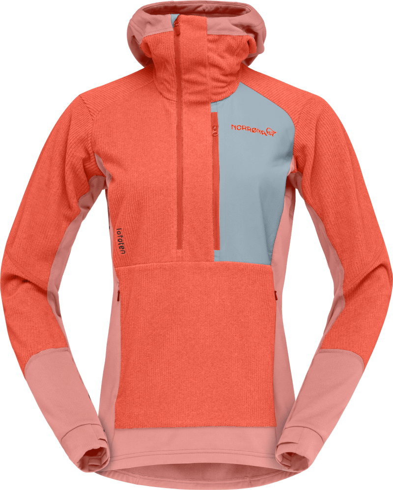 lofoten Thermal Pro Hood W's Orange Alert/Peach Amber
