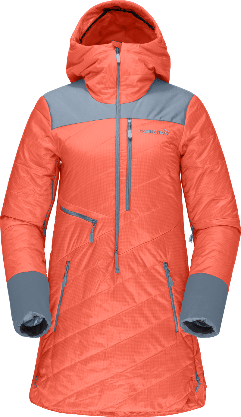 lofoten Primaloft80 Anorak W's Orange Alert/Blue Fog