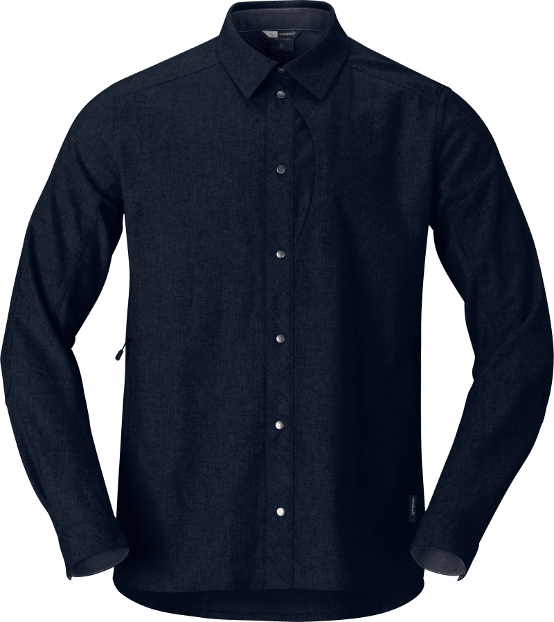 tamok wool plain Shirt M's Indigo Night Melange