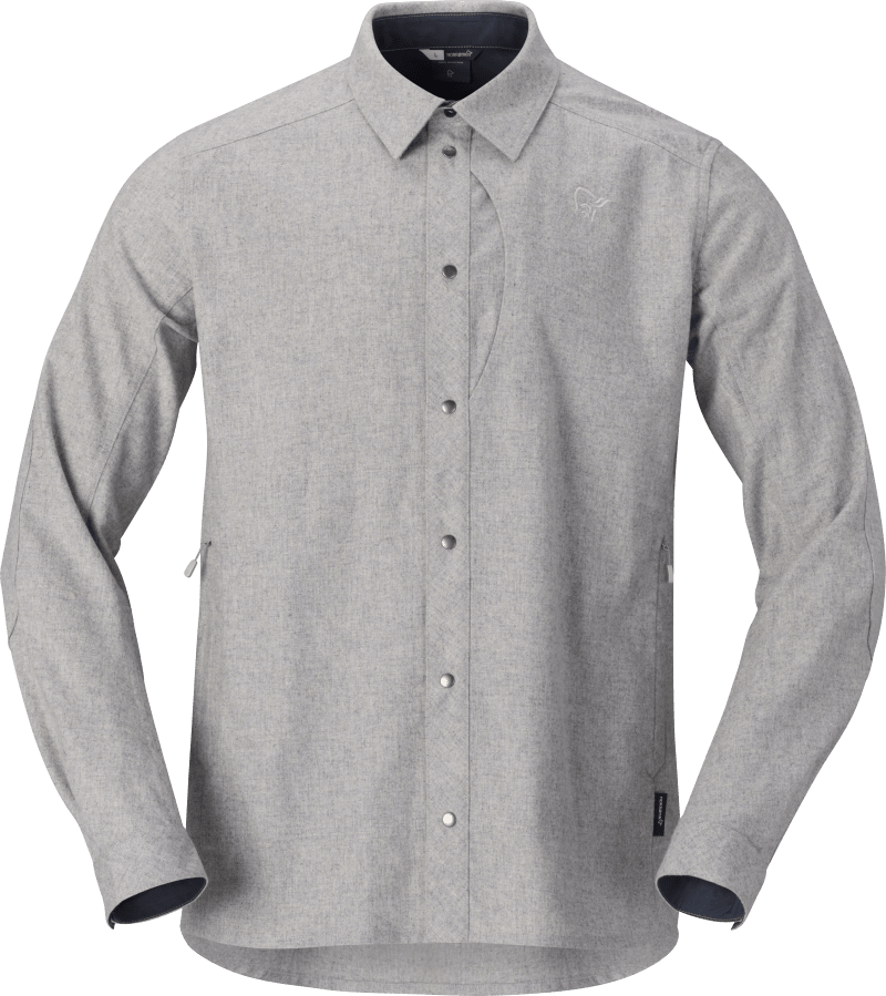 tamok wool plain Shirt M's Drizzle Melange