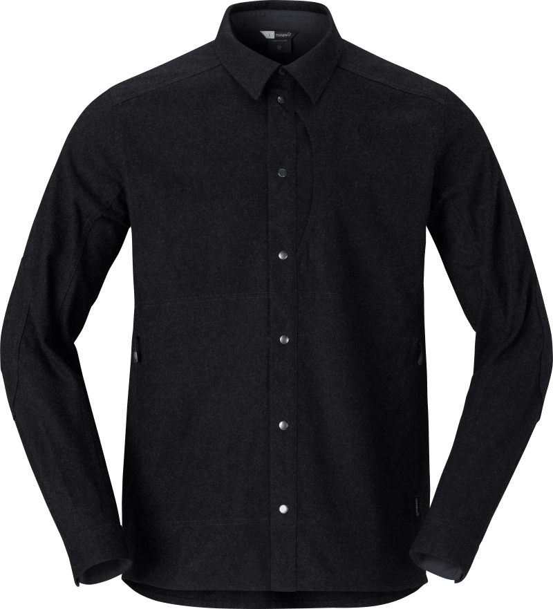 tamok wool plain Shirt M's Caviar Melange